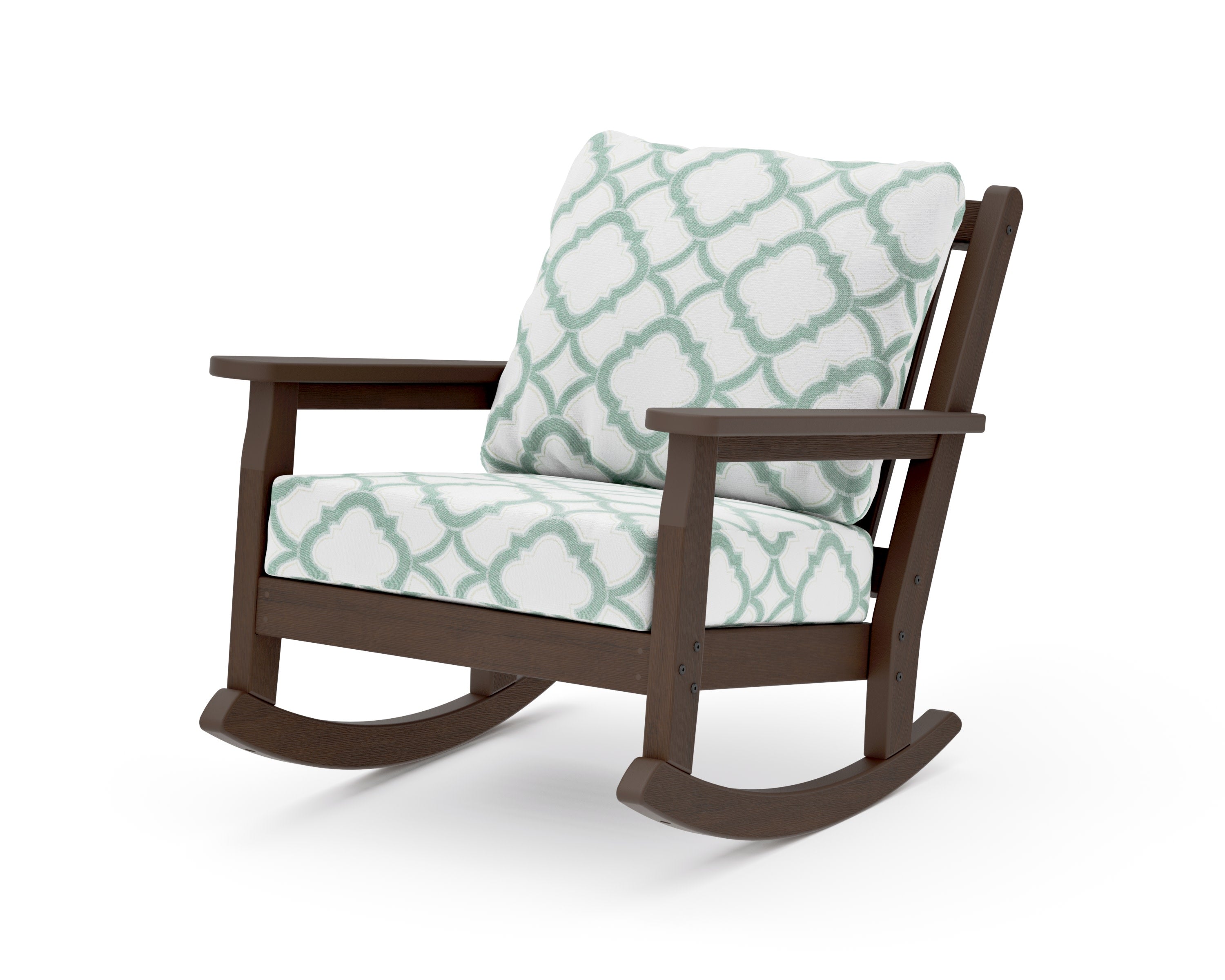 Chippendale Deep Seating Rocking Chair in Kona / Trellis Glacier Spa