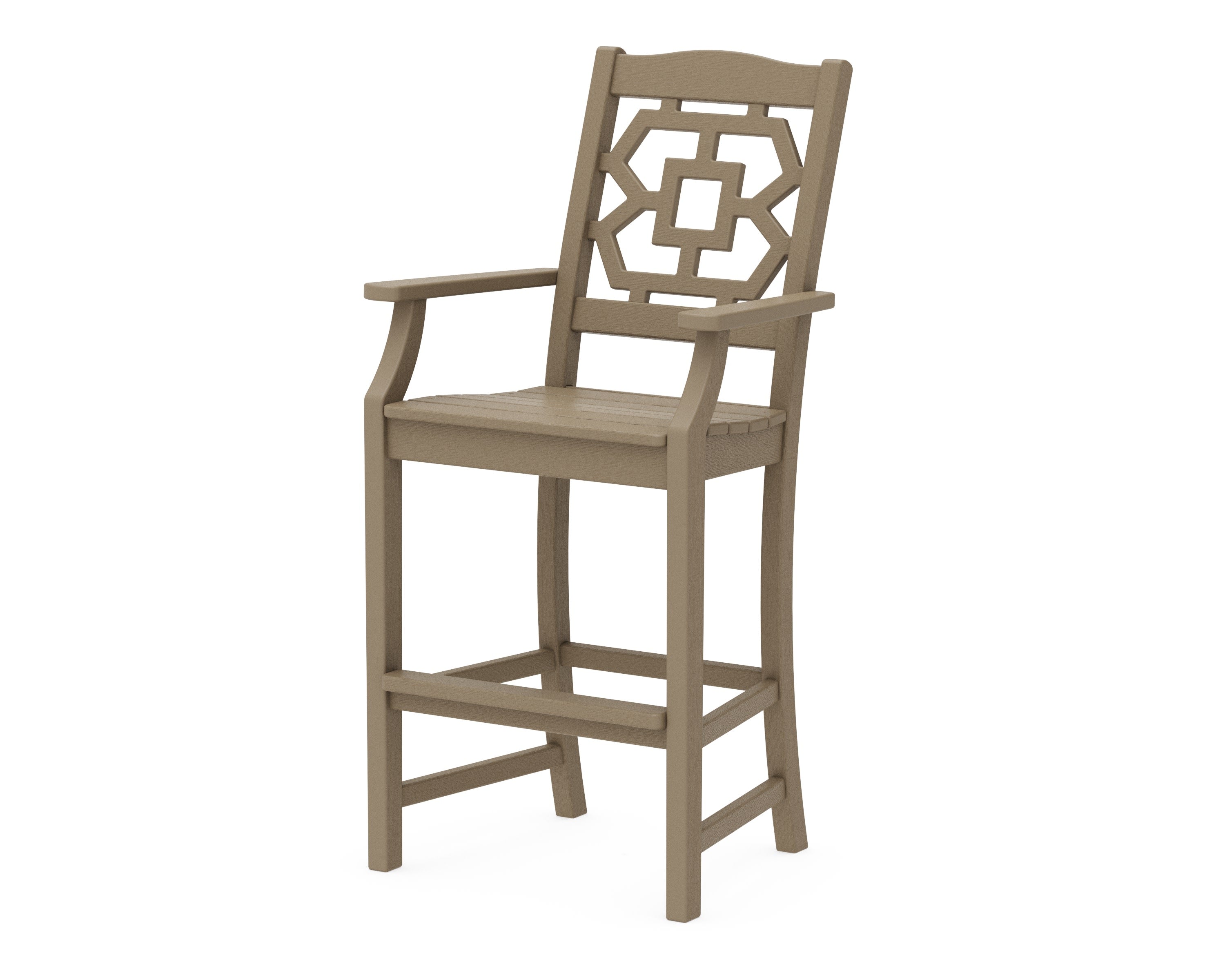 Chinoiserie Bar Arm Chair in Vintage Sahara