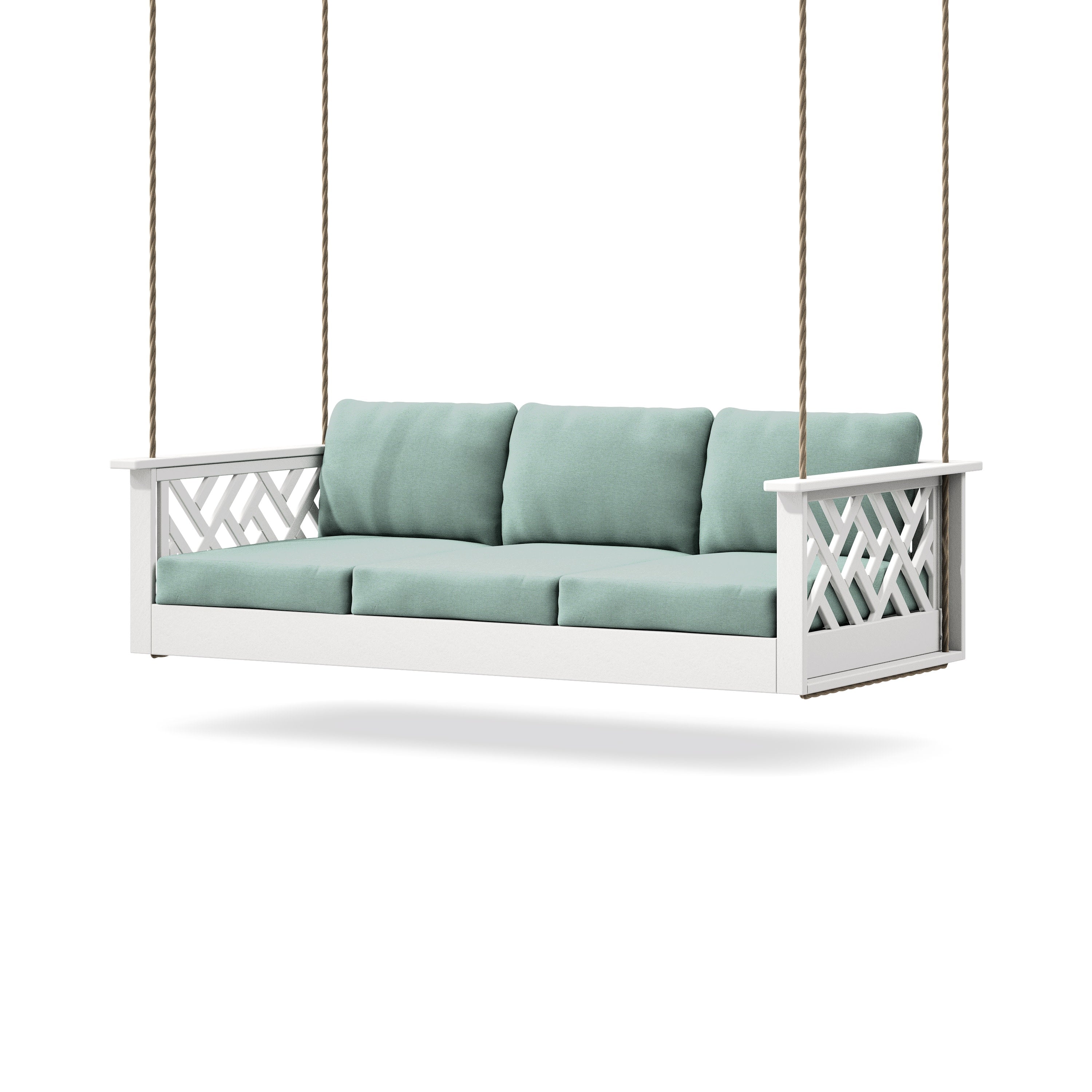 Chippendale Daybed Swing in White / Glacier Spa