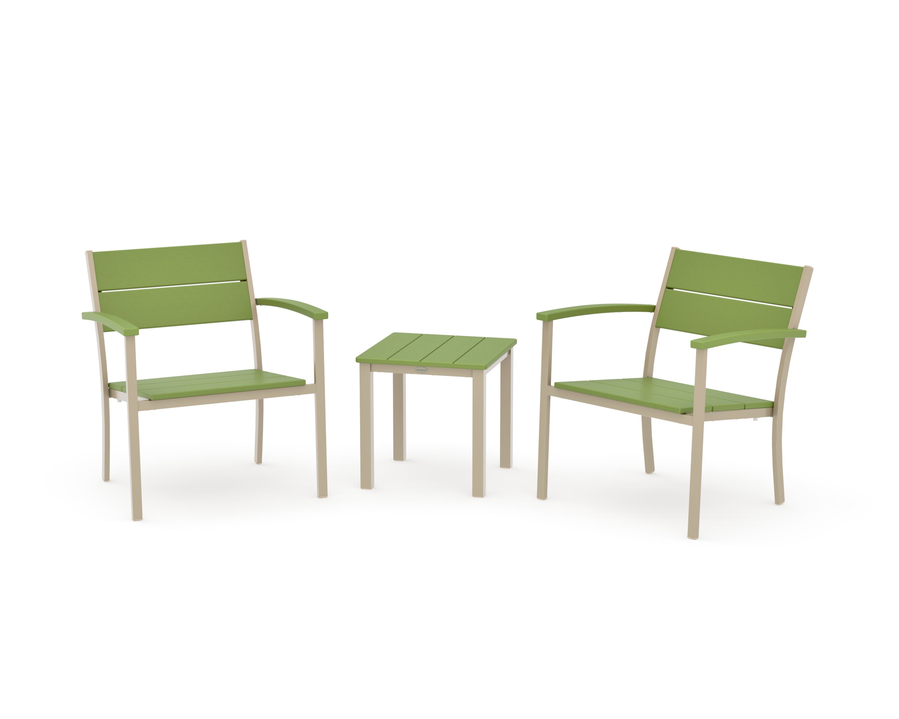 Main Street 3-Piece Lounge Chair Set in Sand / Lime