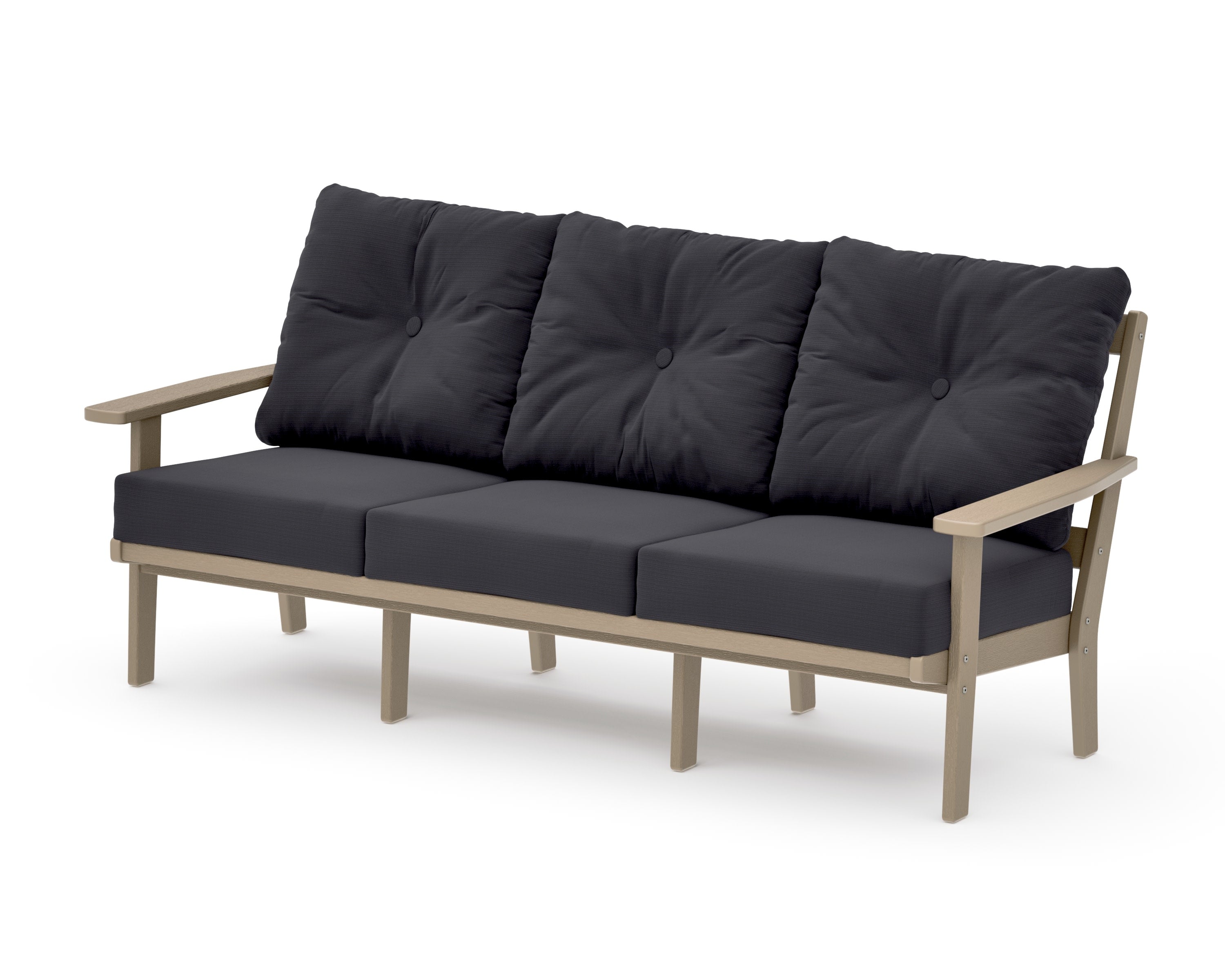 Oxford Deep Seating Sofa in Vintage Sahara / Midnight Linen