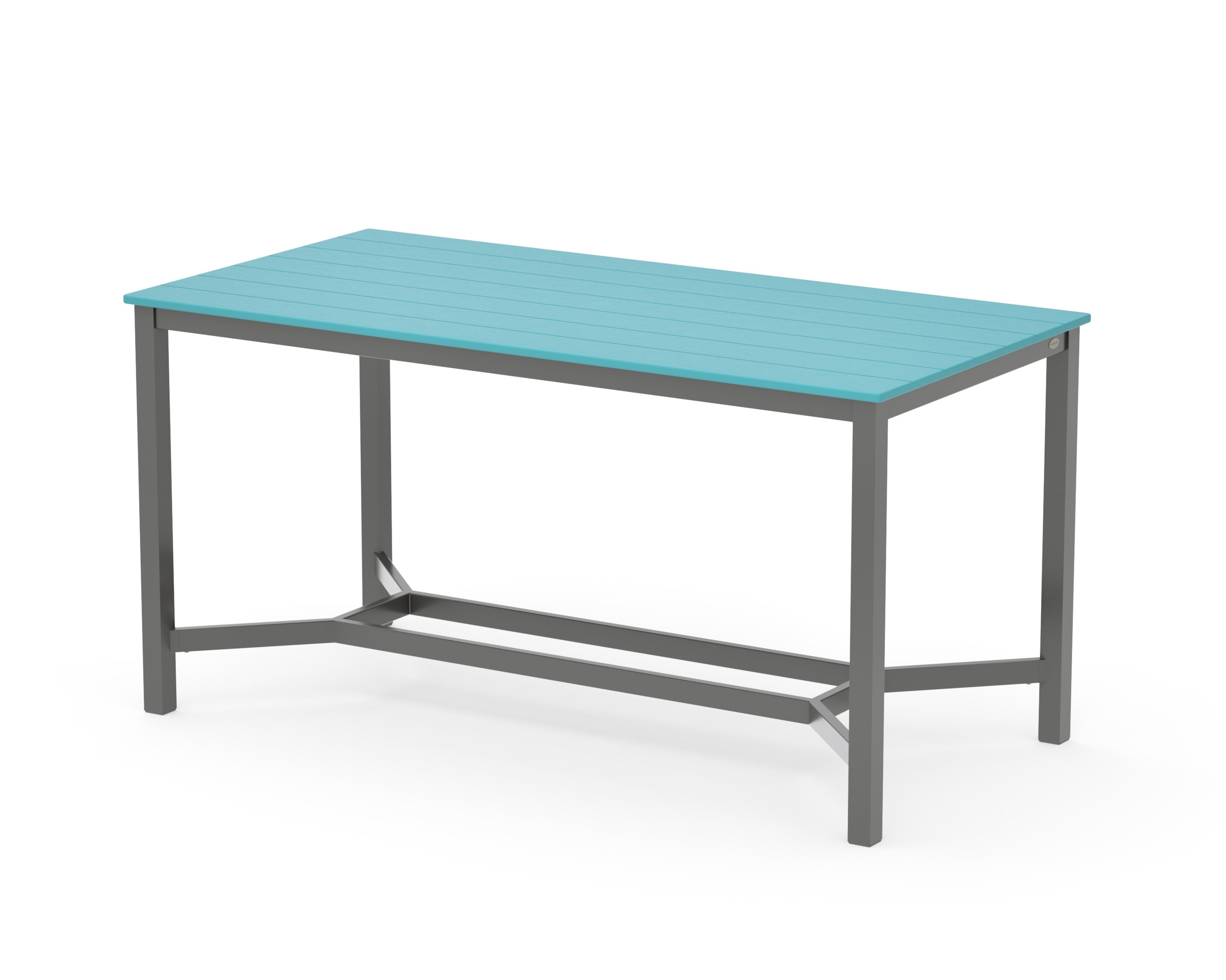 Main Street 36 x 72 Counter Table in Charcoal / Aruba