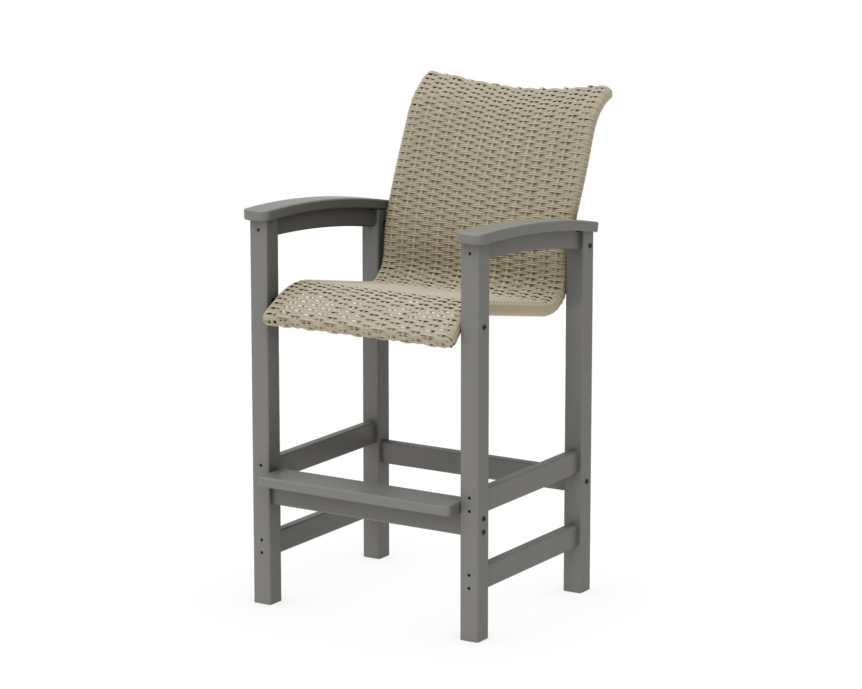 Coastal Woven Bar Chair