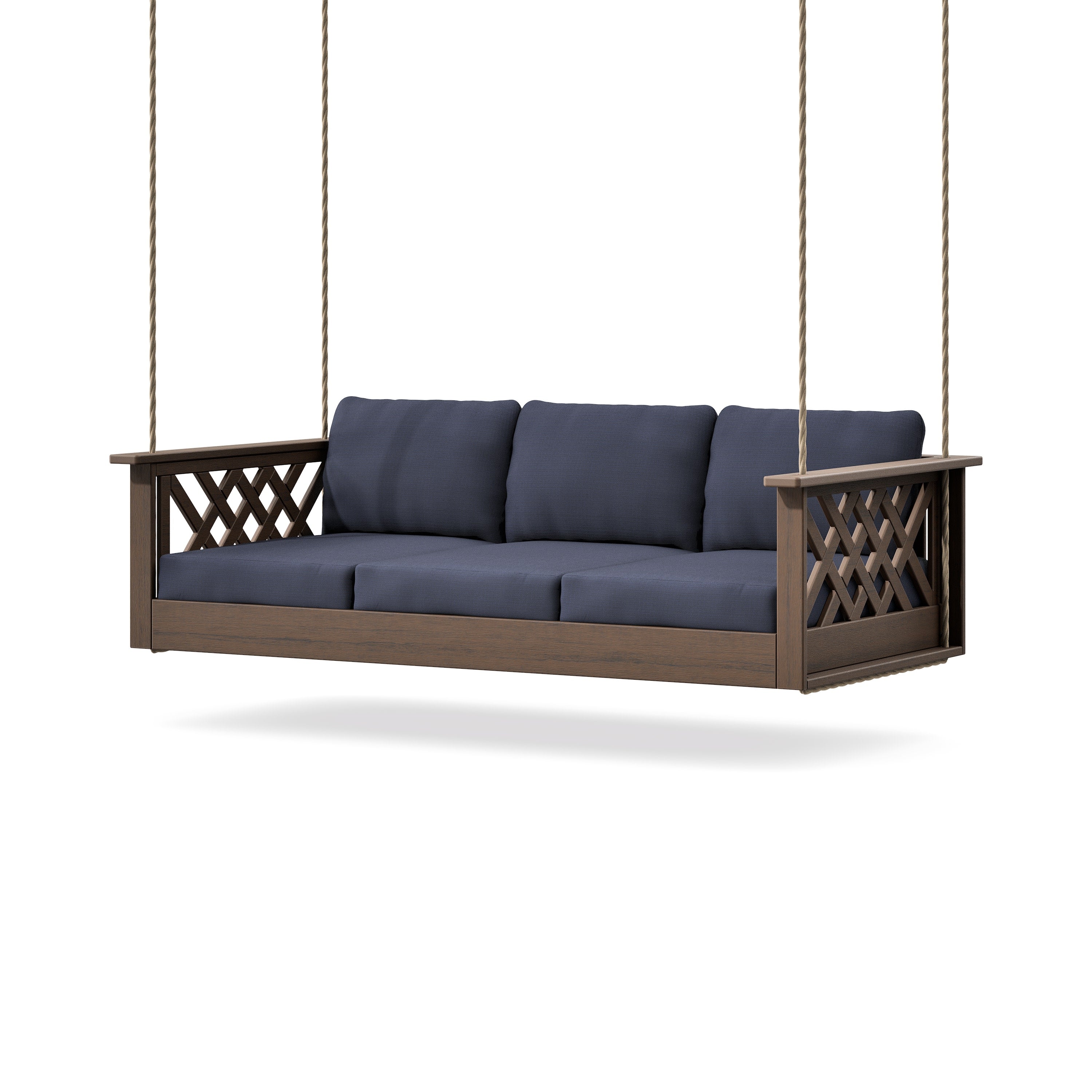 Wovendale Daybed Swing in Kona / Navy Linen