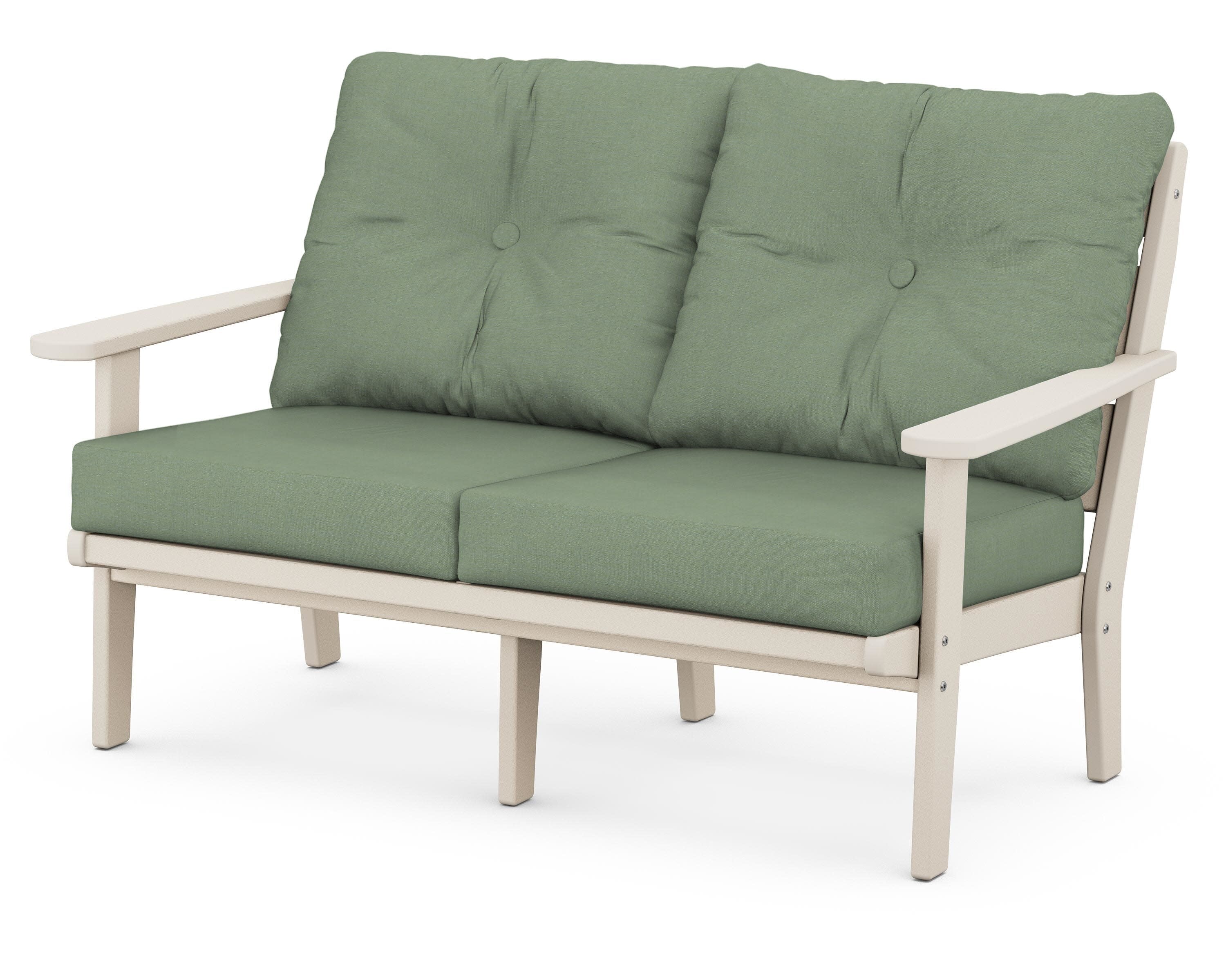 Lakeside Deep Seating Loveseat in Sand / Exhale Rainwashed
