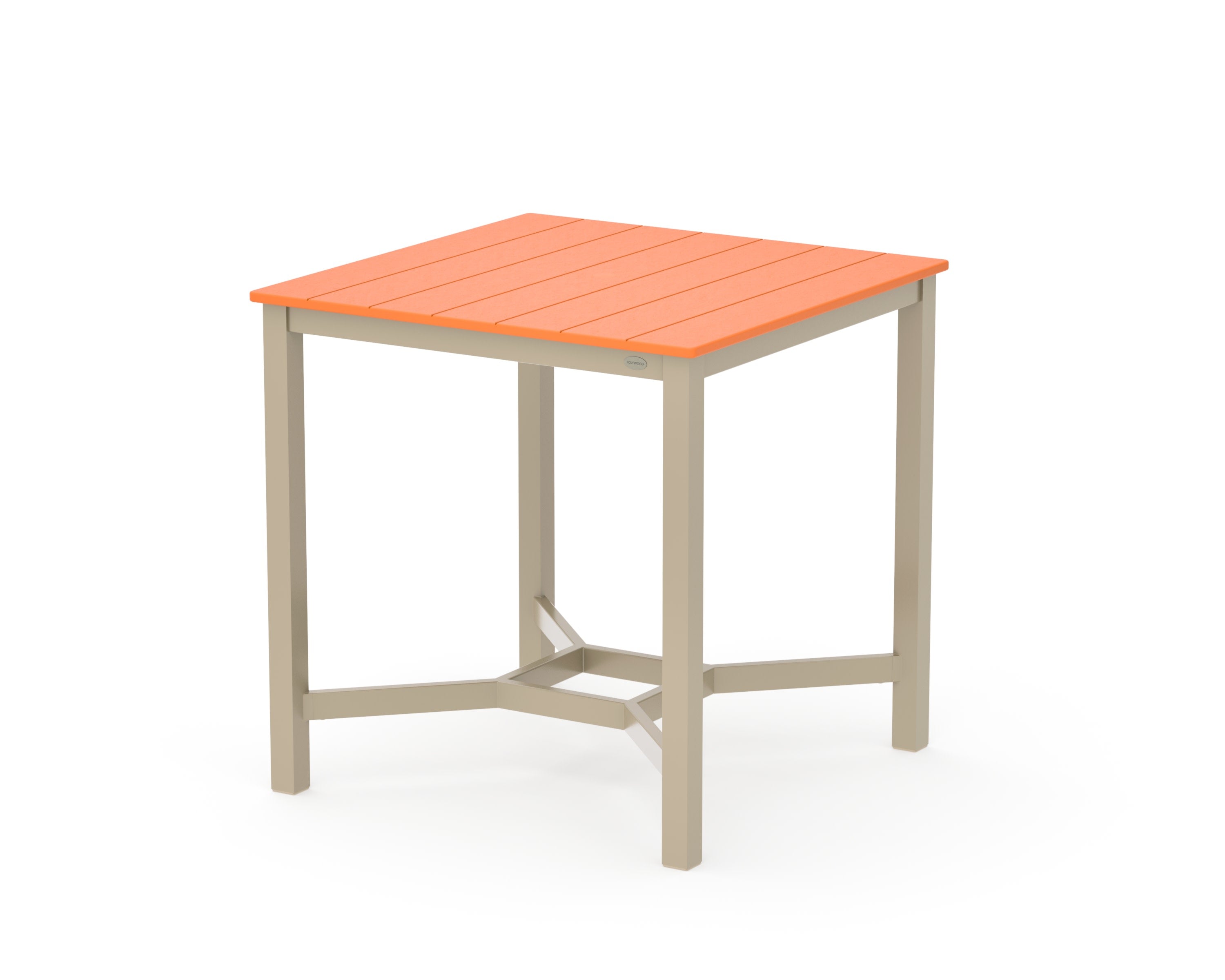 Main Street 36 x 36 Counter Table in Sand / Tangerine