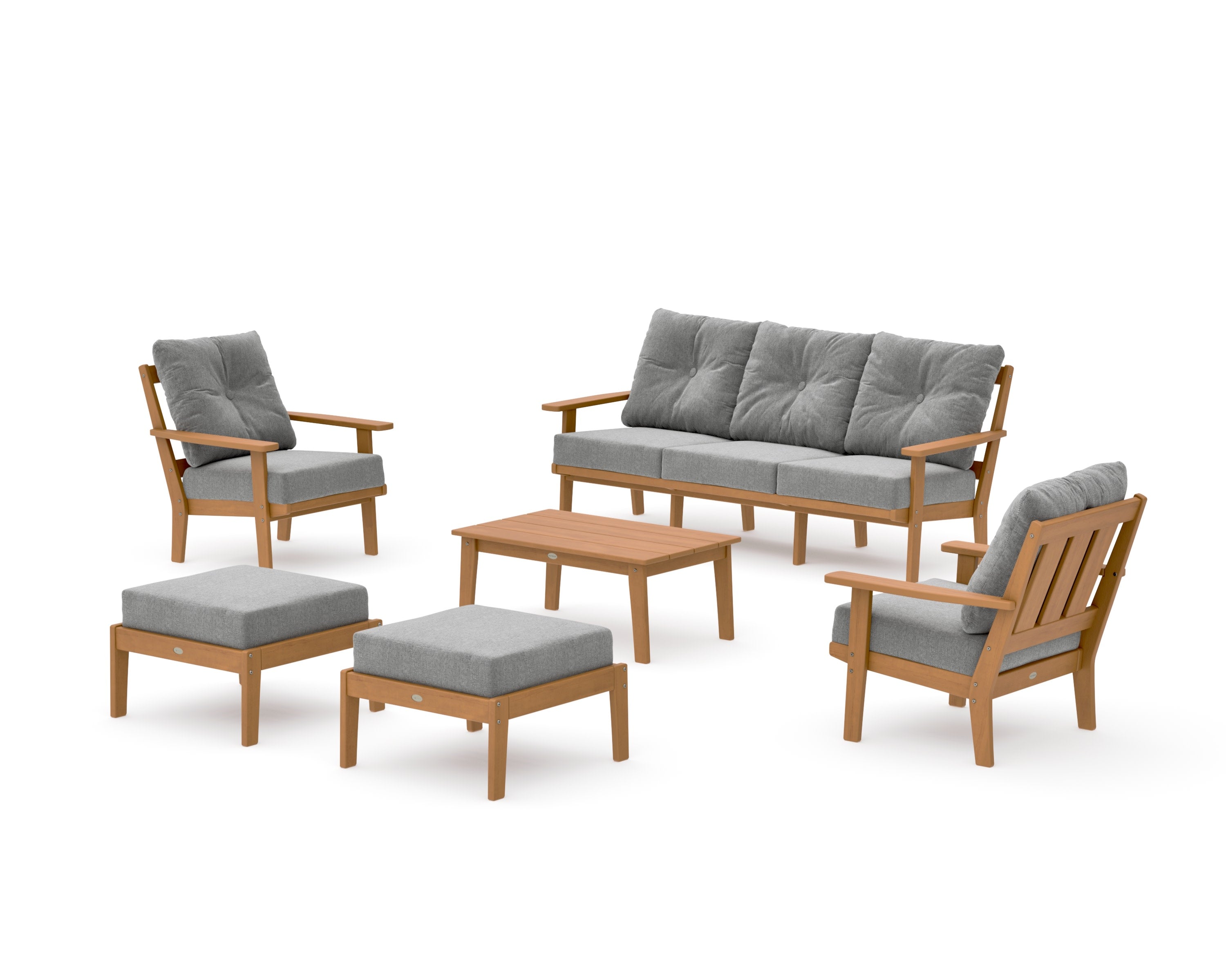 Oxford 6-Piece Lounge Sofa Set in Natural / Grey Mist