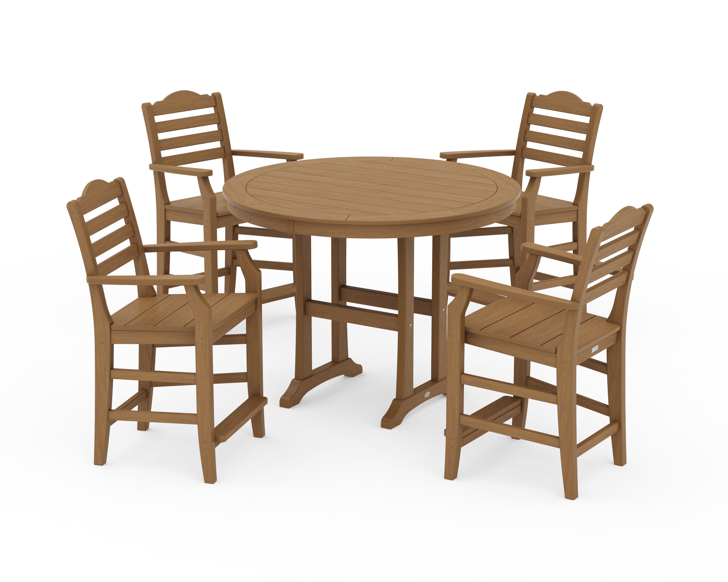 Savannah 5-Piece Round Counter Set in Natural