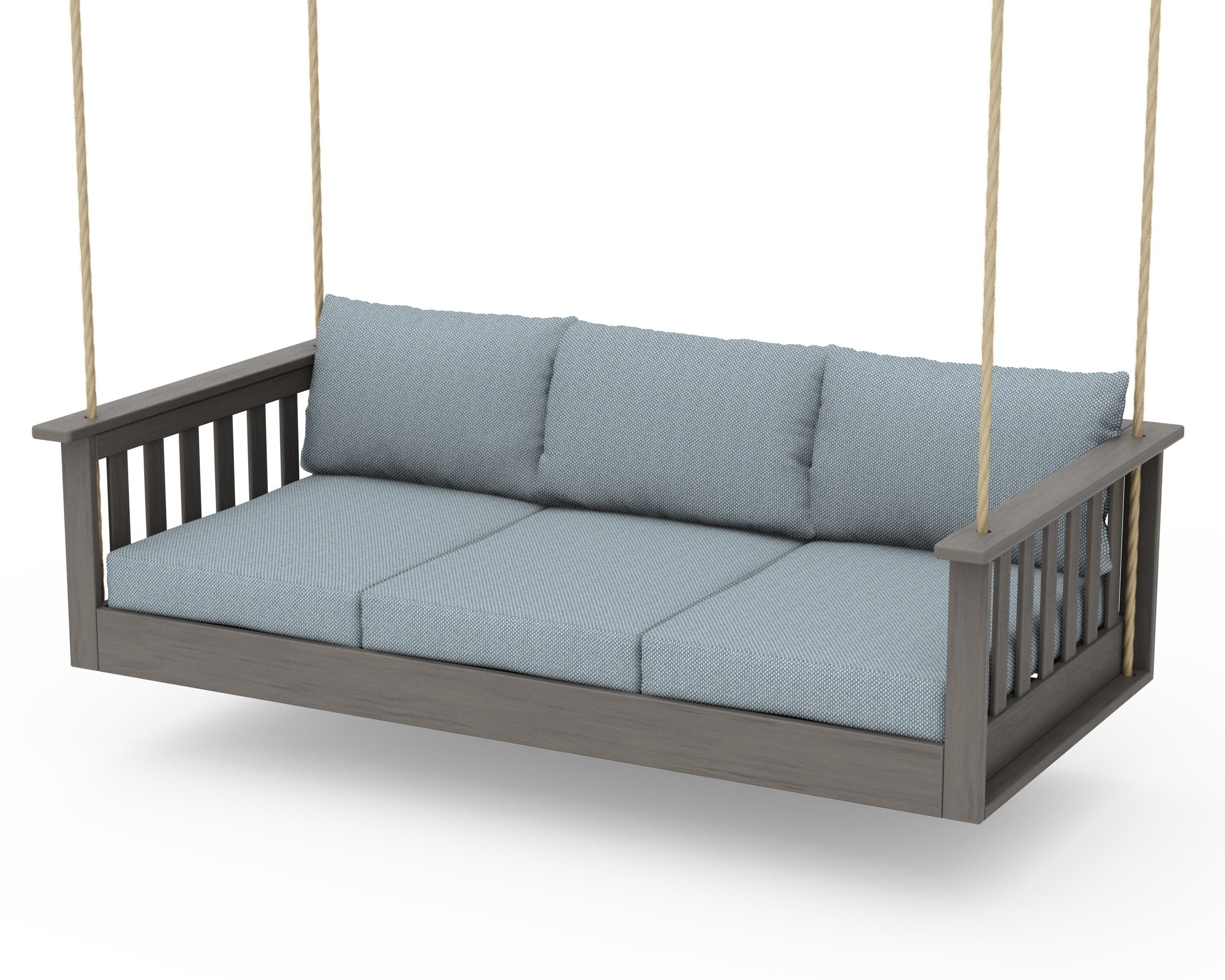 Vineyard Daybed Swing in Driftwood / Exhale Sky