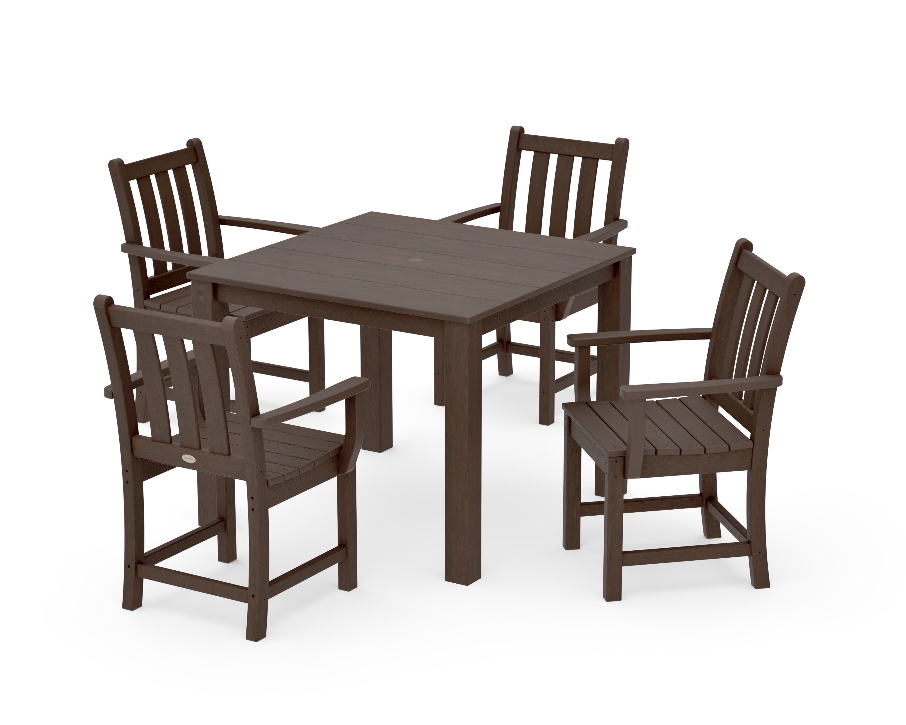 Traditional Garden 5-Piece Parsons Dining Set in Kona
