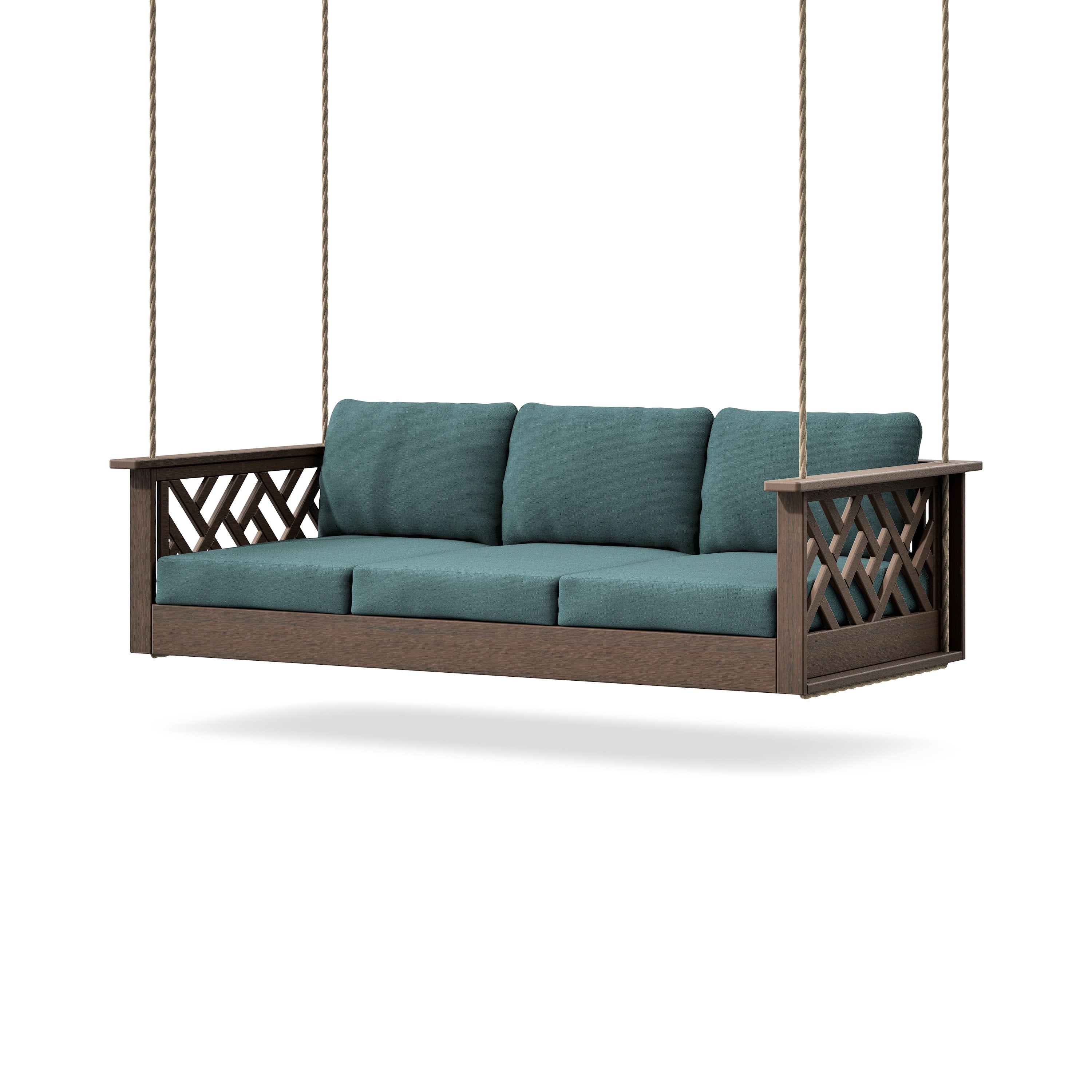Chippendale Daybed Swing in Kona / Ocean Teal