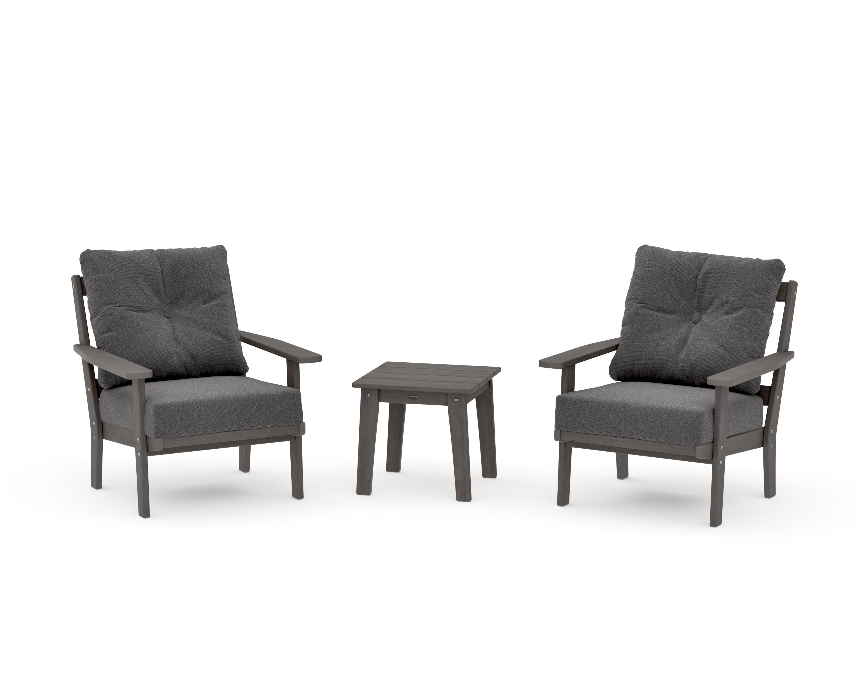 Oxford 3-Piece Deep Seating Set in Driftwood / Ash Charcoal