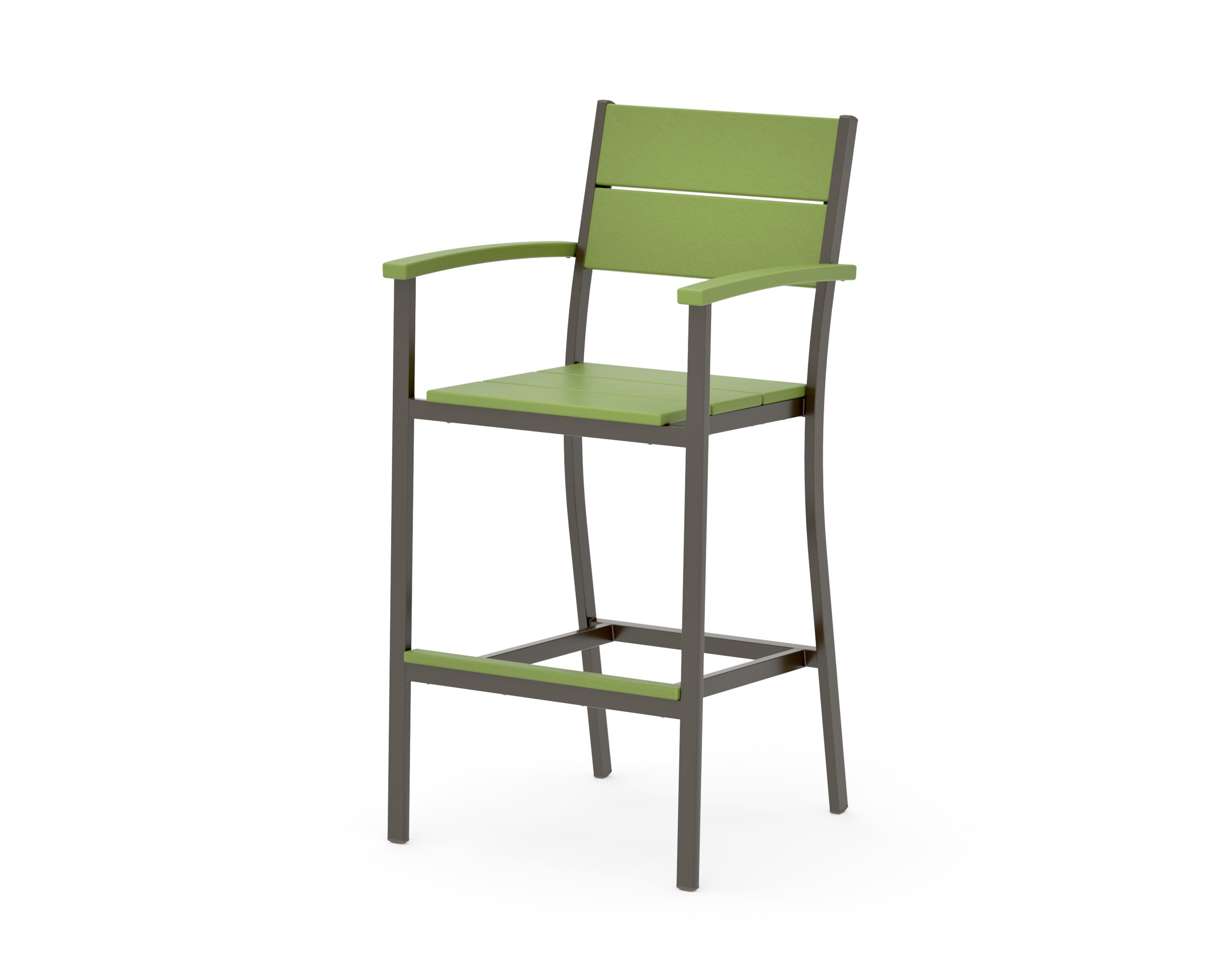 Main Street Bar Arm Chair in Bronze / Lime