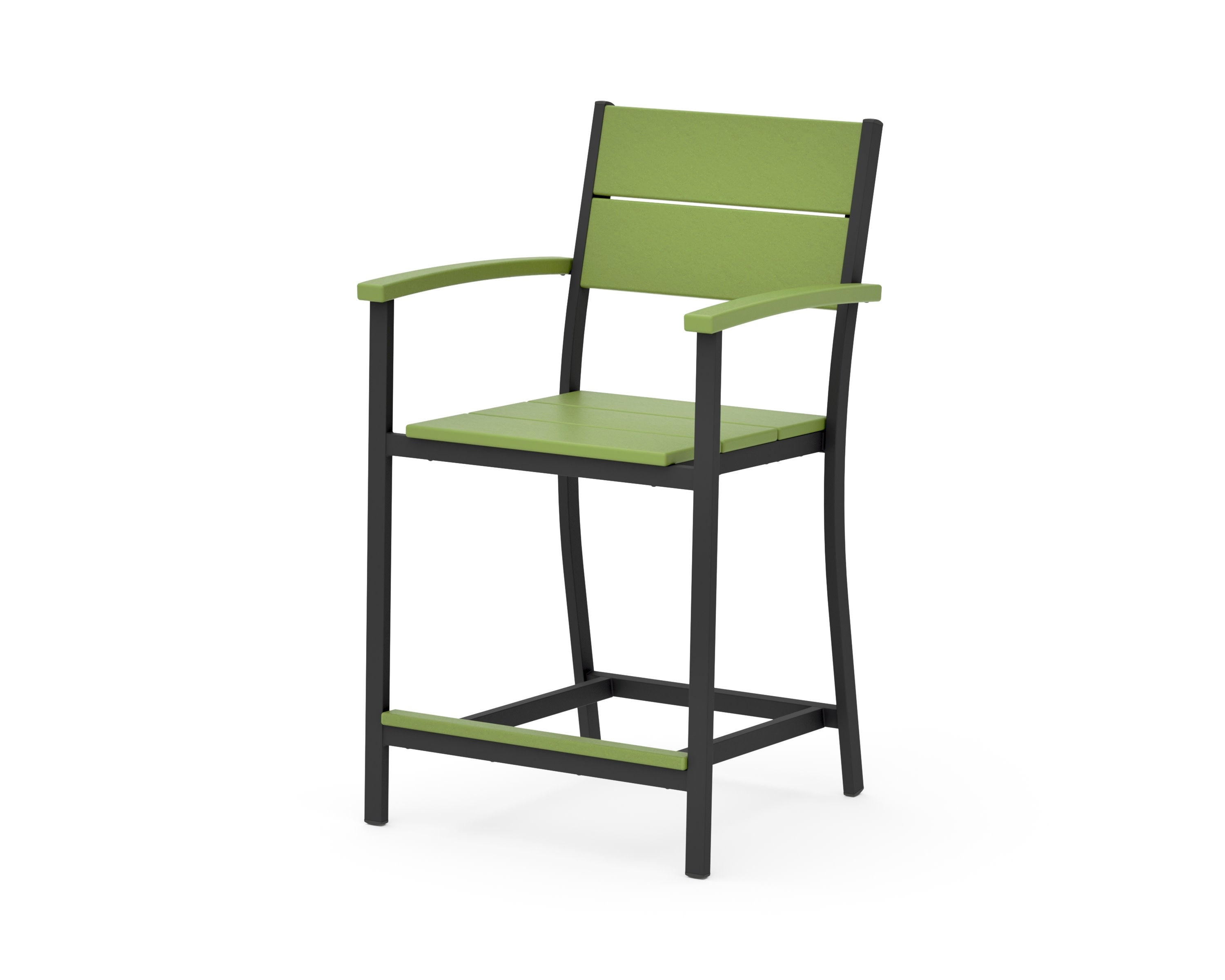 Main Street Counter Arm Chair in Black / Lime