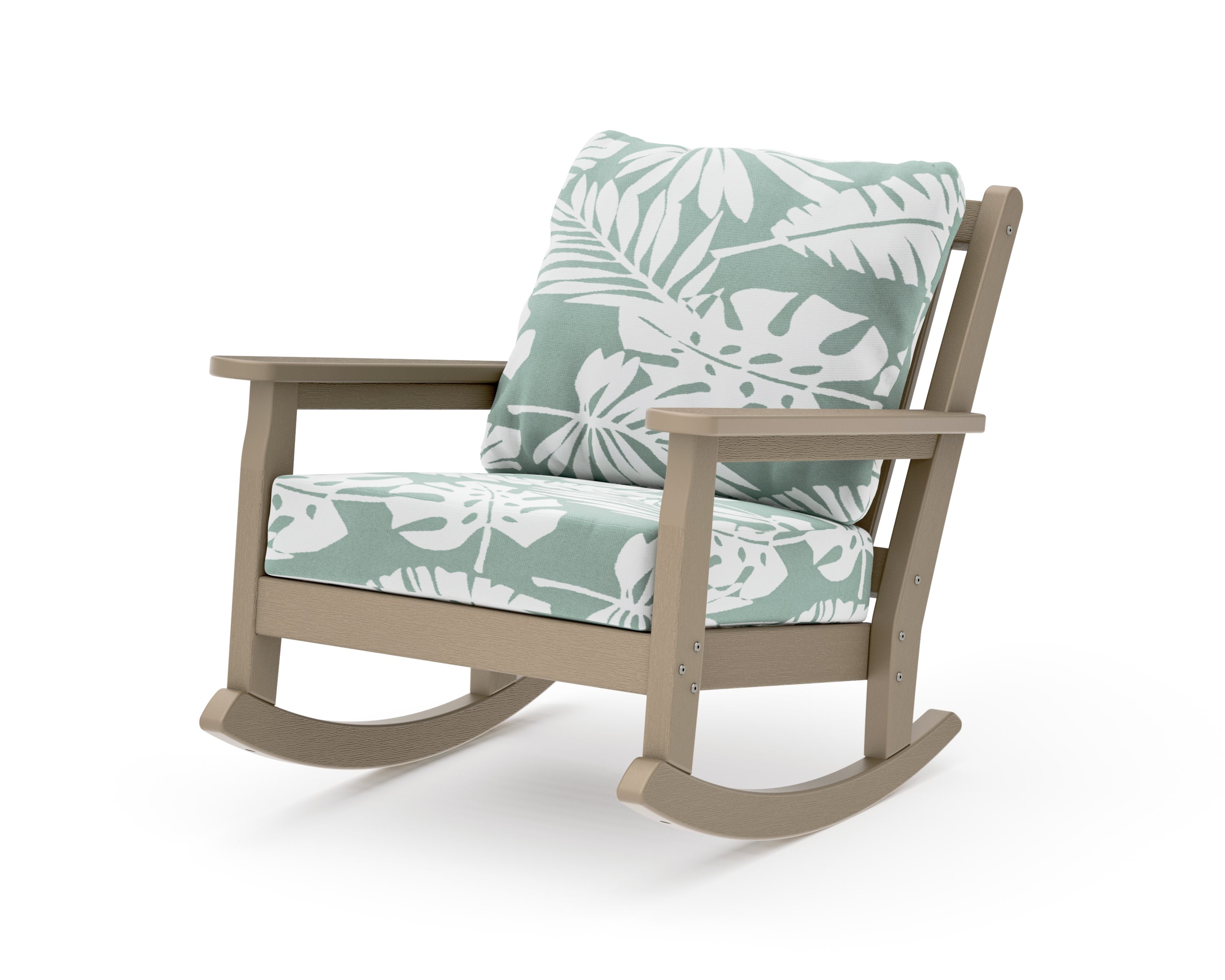 Chippendale Deep Seating Rocking Chair in Vintage Sahara / Leaf Glacier Spa