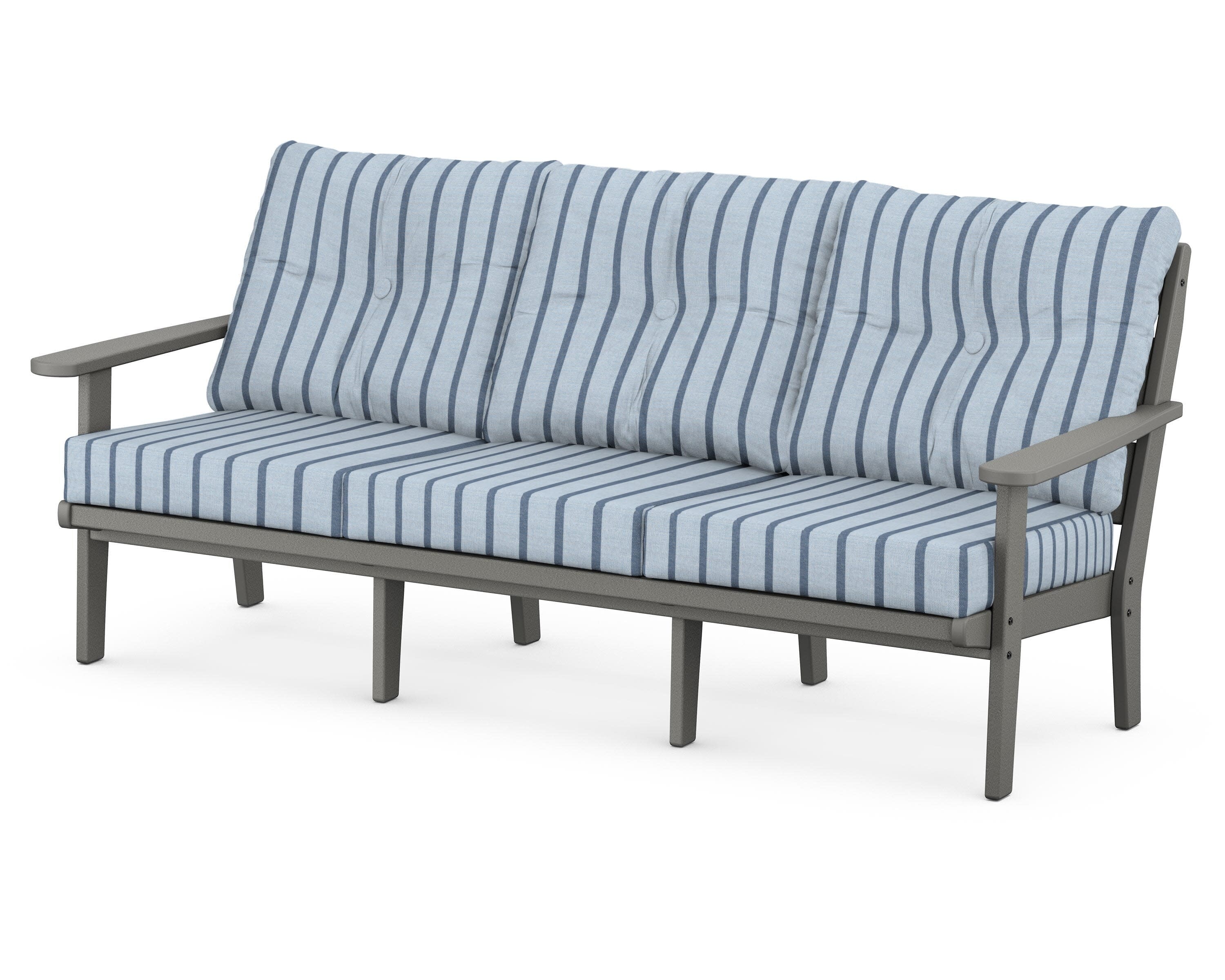 Lakeside Deep Seating Sofa in Slate Grey / Unwind Sky