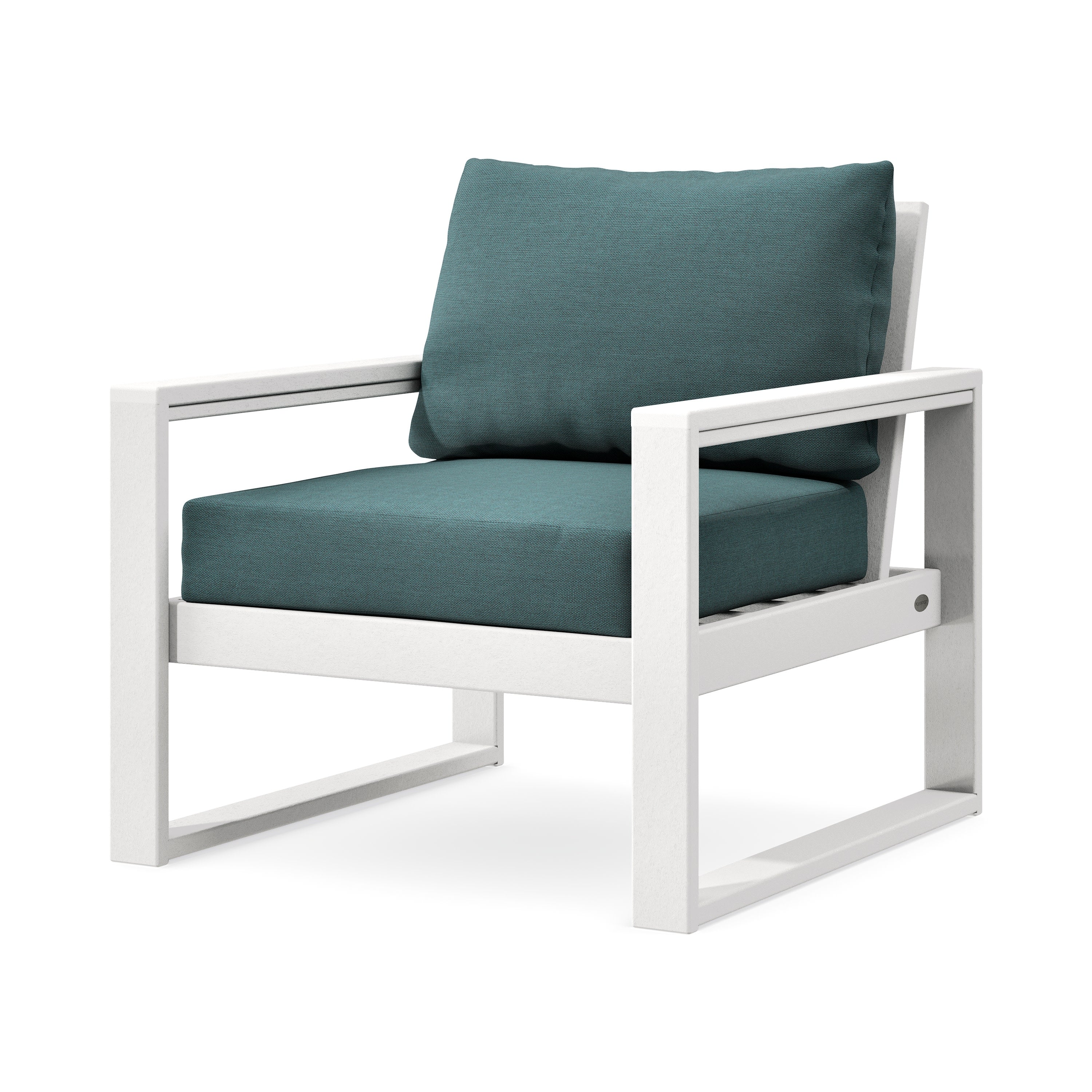 EDGE Club Chair in White / Ocean Teal