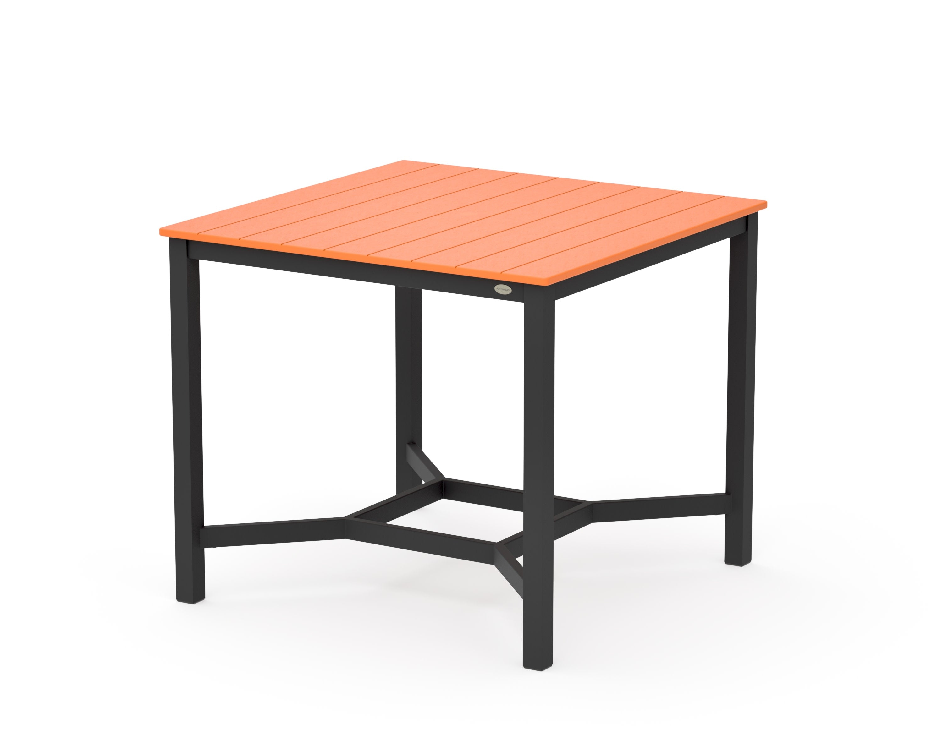 Main Street 42 x 42 Counter Table in Black / Tangerine