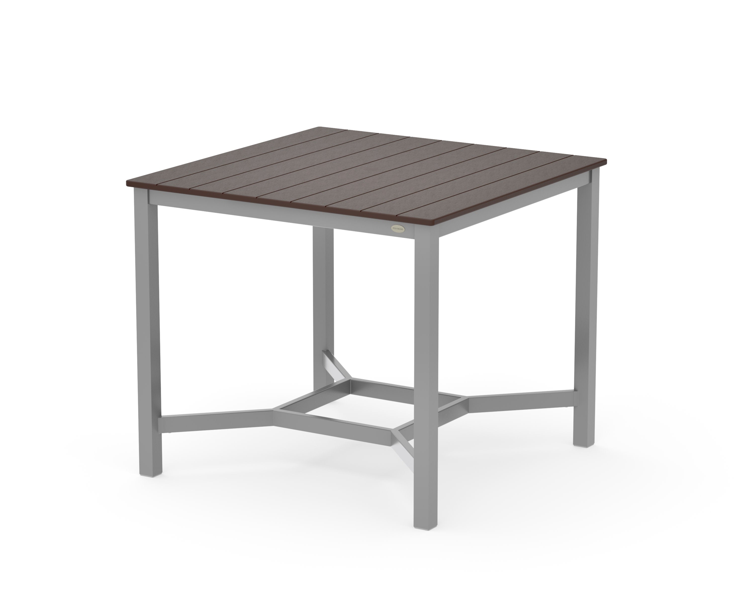 Main Street 42 x 42 Counter Table in Silver / Mahogany
