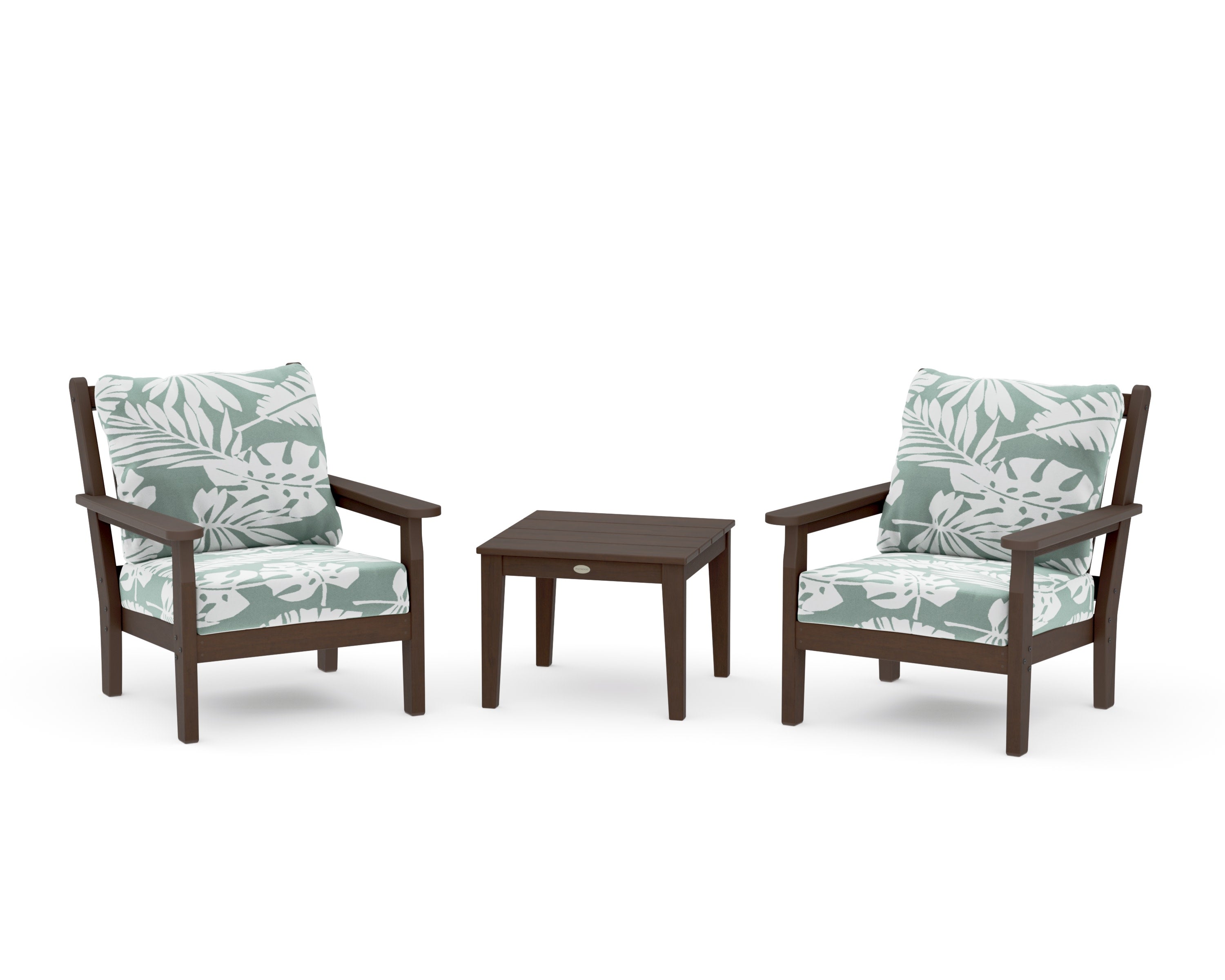 Chippendale 3-Piece Deep Seating Set in Kona / Leaf Glacier Spa