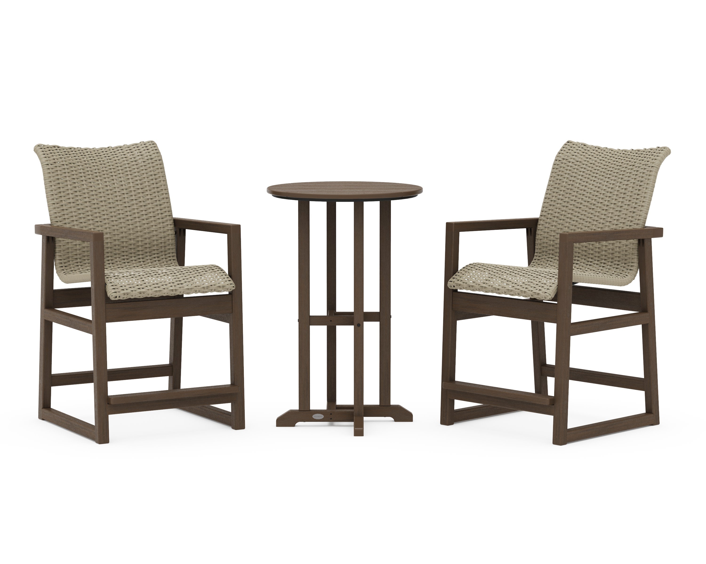EDGE Woven 3-Piece Farmhouse Counter Set in Kona / Dune Grass