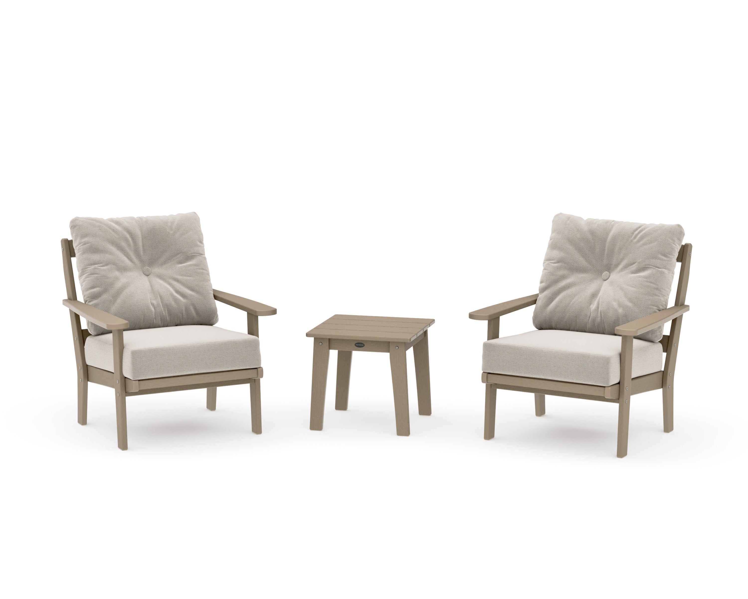 Mission 3-Piece Deep Seating Set in Vintage Sahara / Dune Burlap