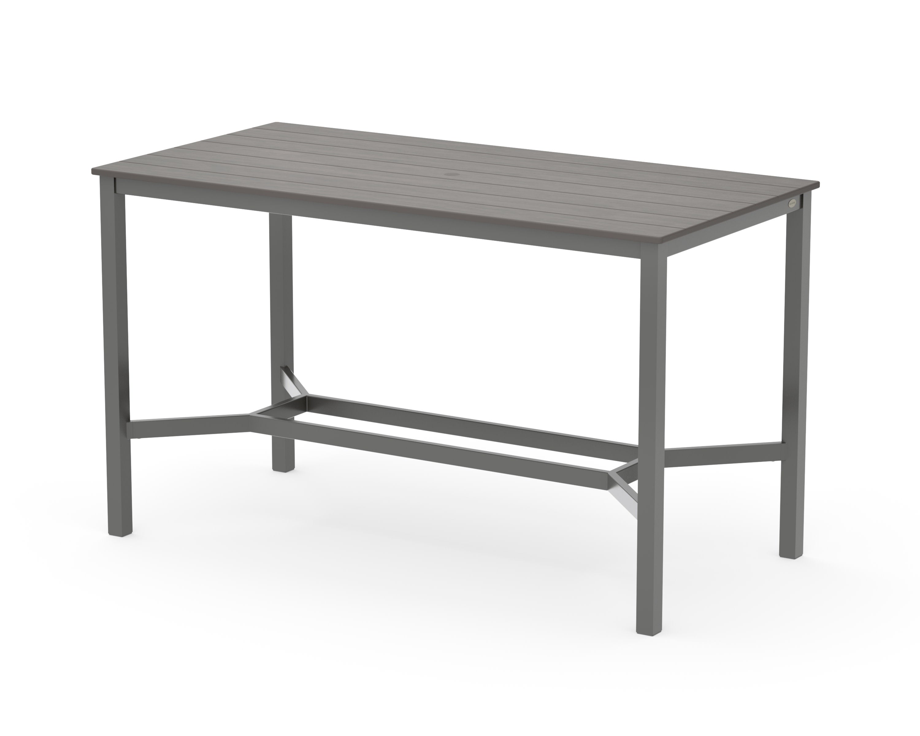 Main Street 36 x 72 Bar Table in Charcoal / Driftwood