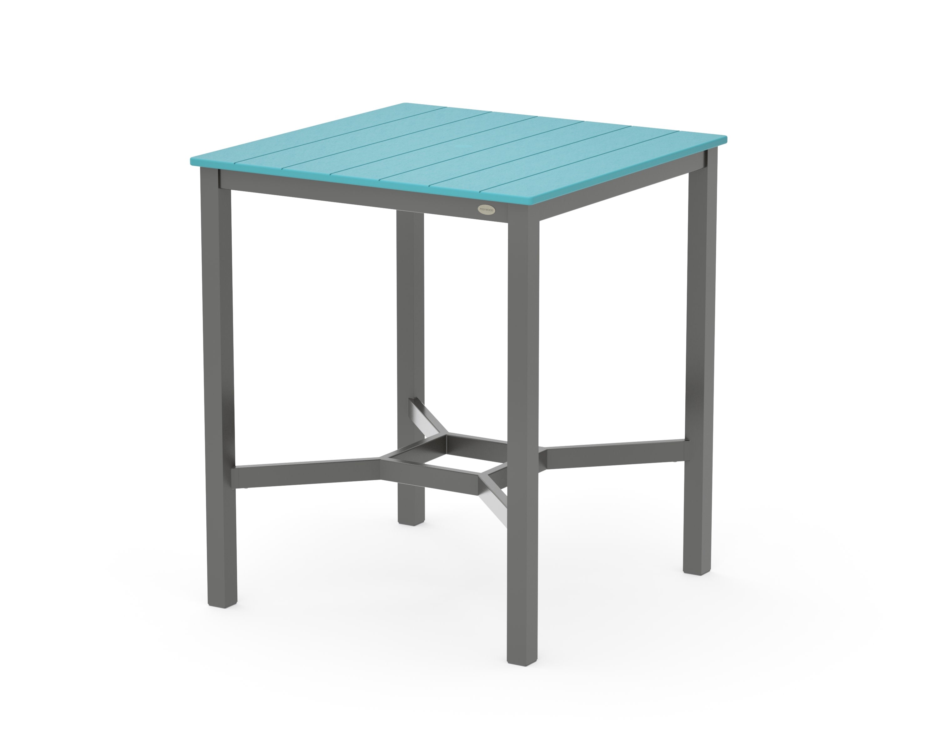 Main Street 36 x 36 Bar Table in Charcoal / Aruba
