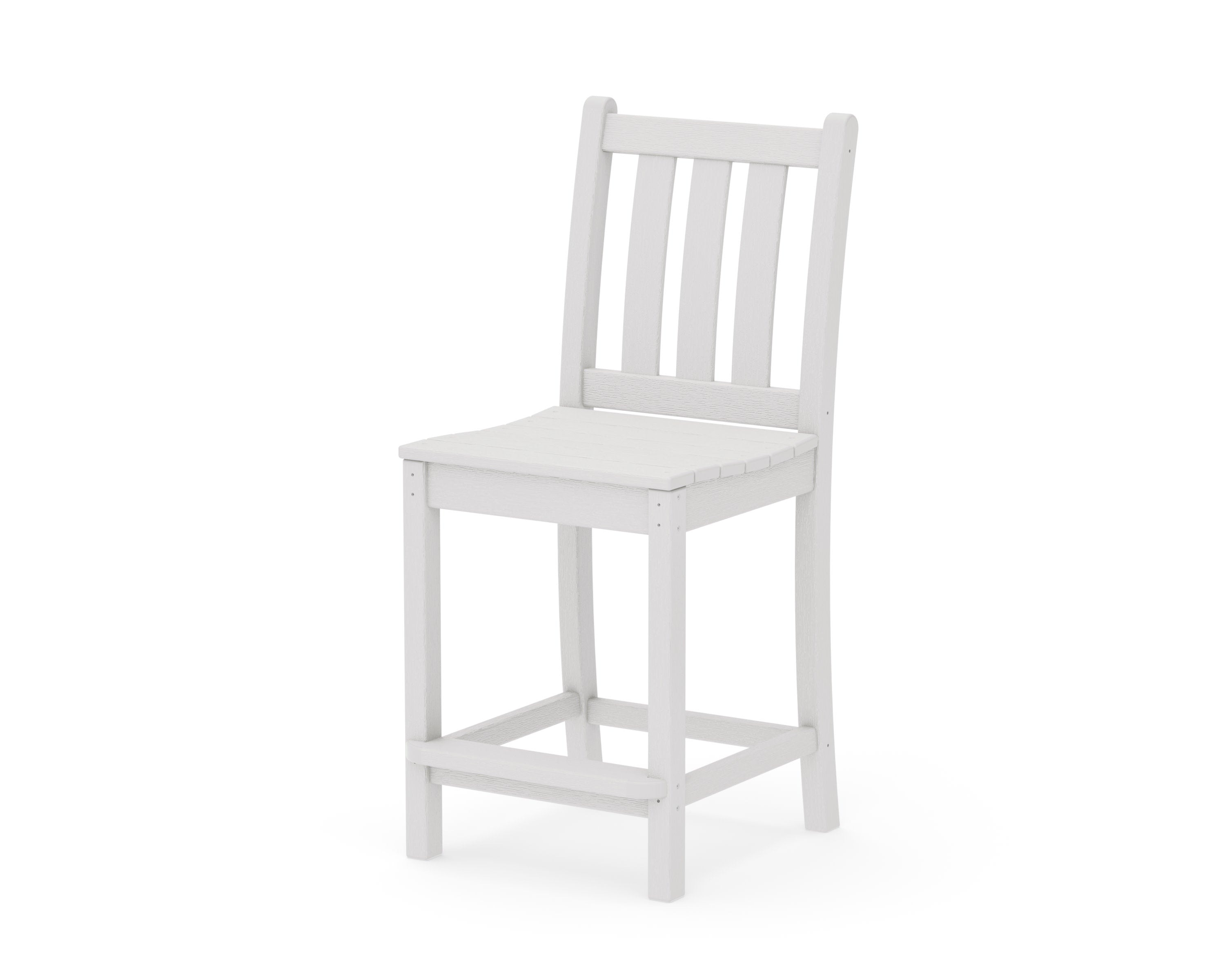 Traditional Garden Counter Side Chair in Vintage White