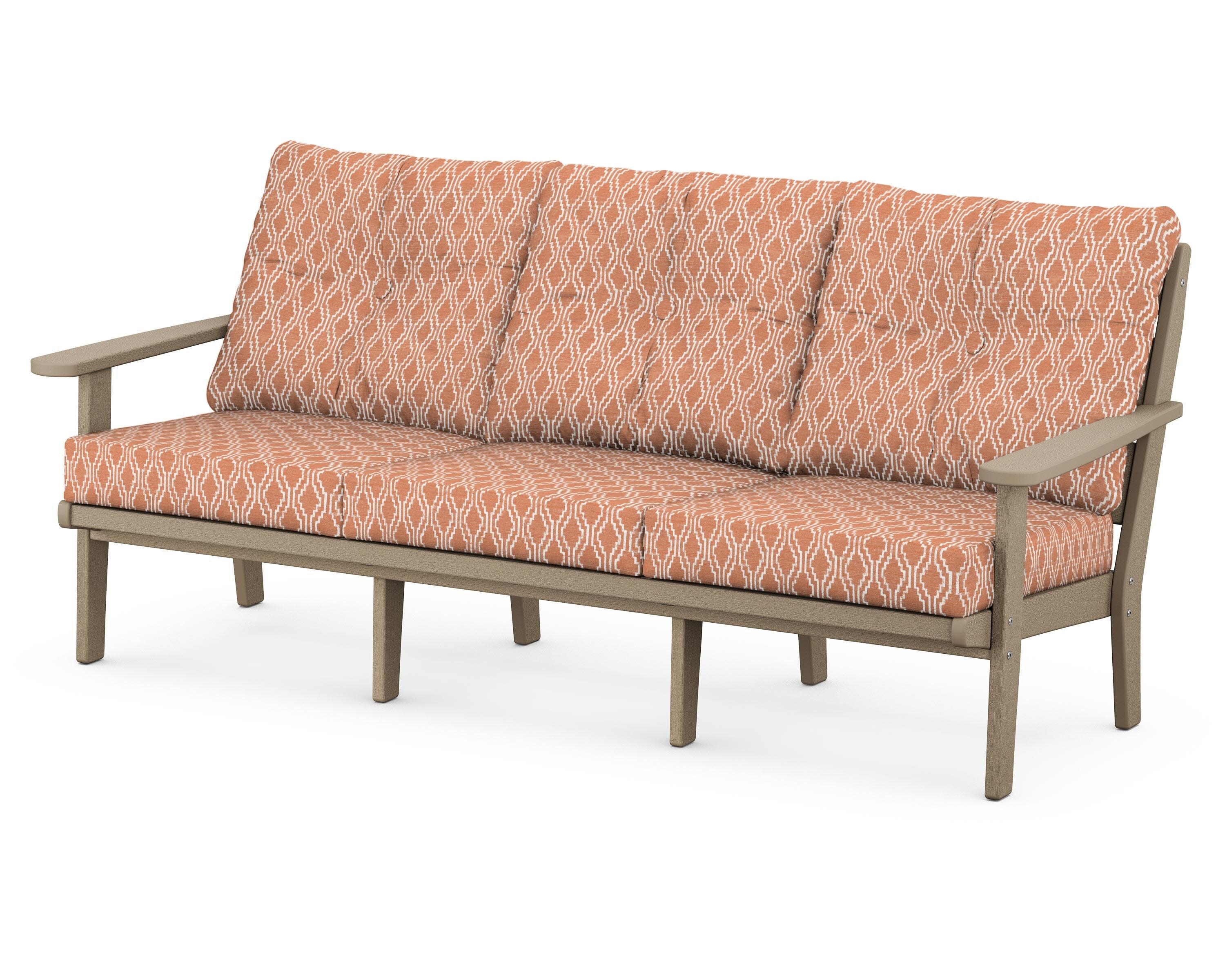 Lakeside Deep Seating Sofa in Vintage Sahara / Solve Clay