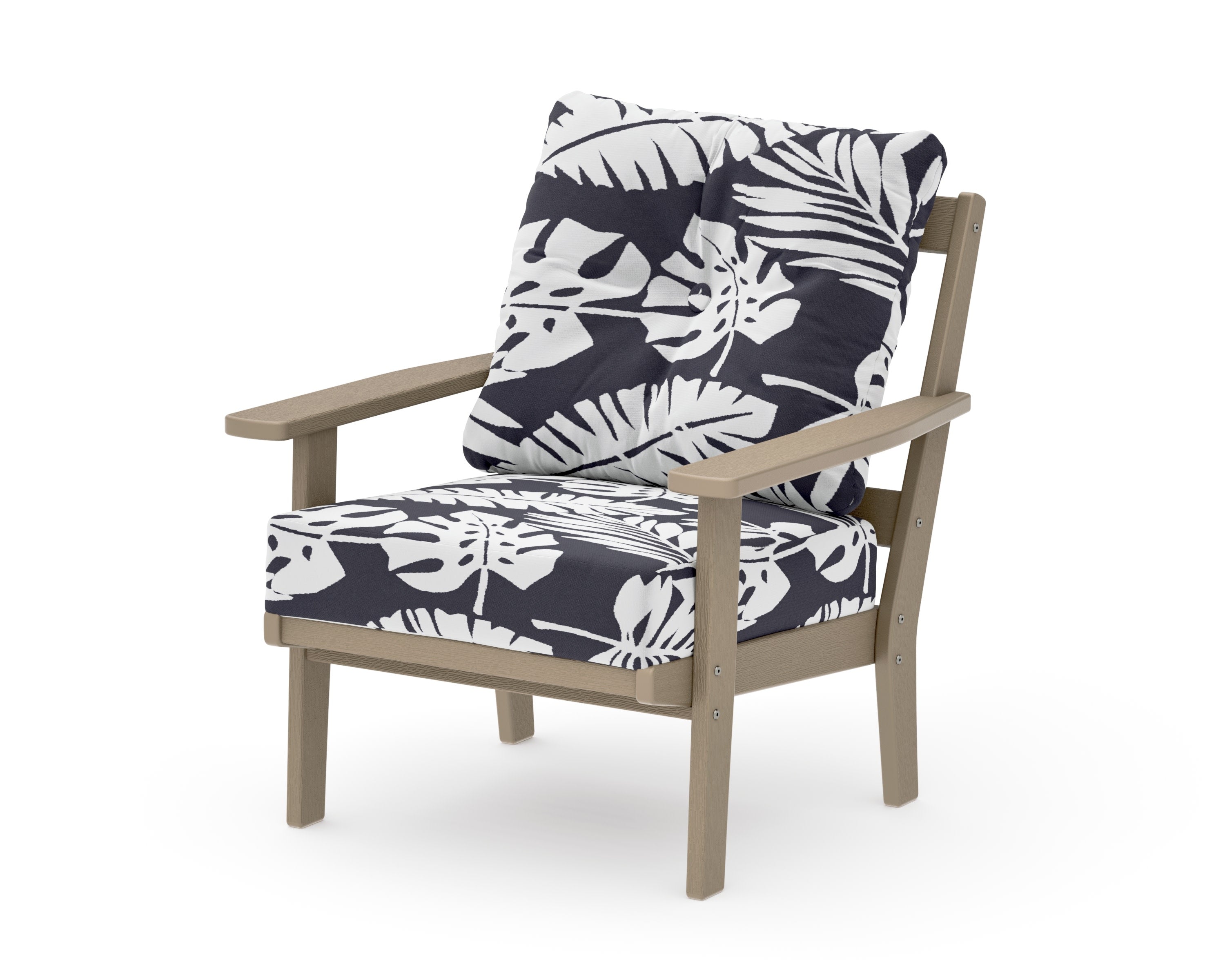 Oxford Deep Seating Chair in Vintage Sahara / Leaf Navy