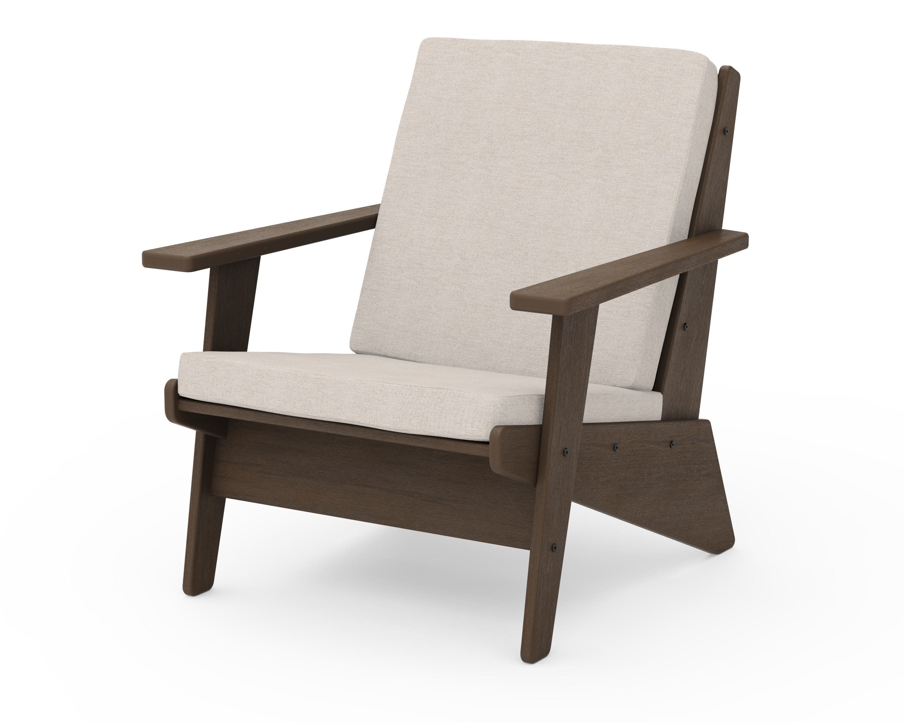 Riviera Modern Lounge Chair in Kona / Nuance Cloud
