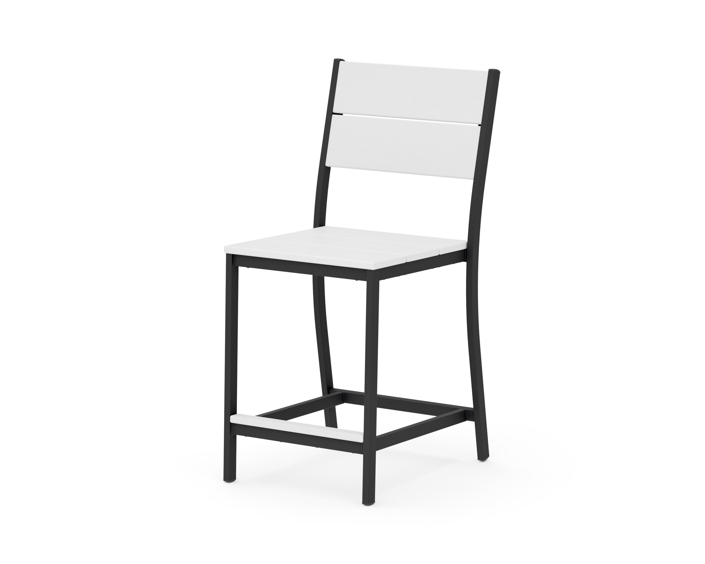 Main Street Counter Side Chair in Black / White