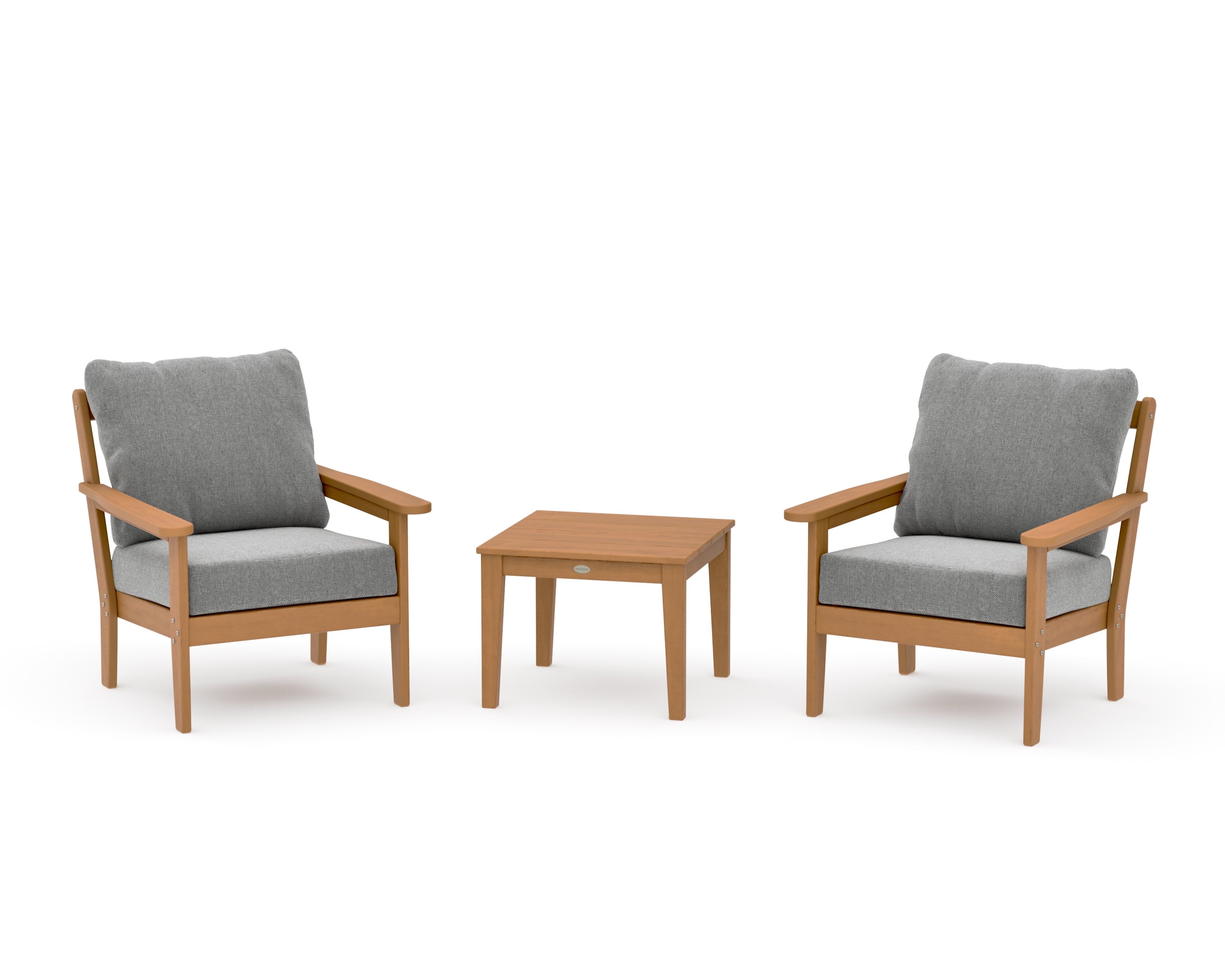 Cottage 3-Piece Deep Seating Set in Natural / Grey Mist