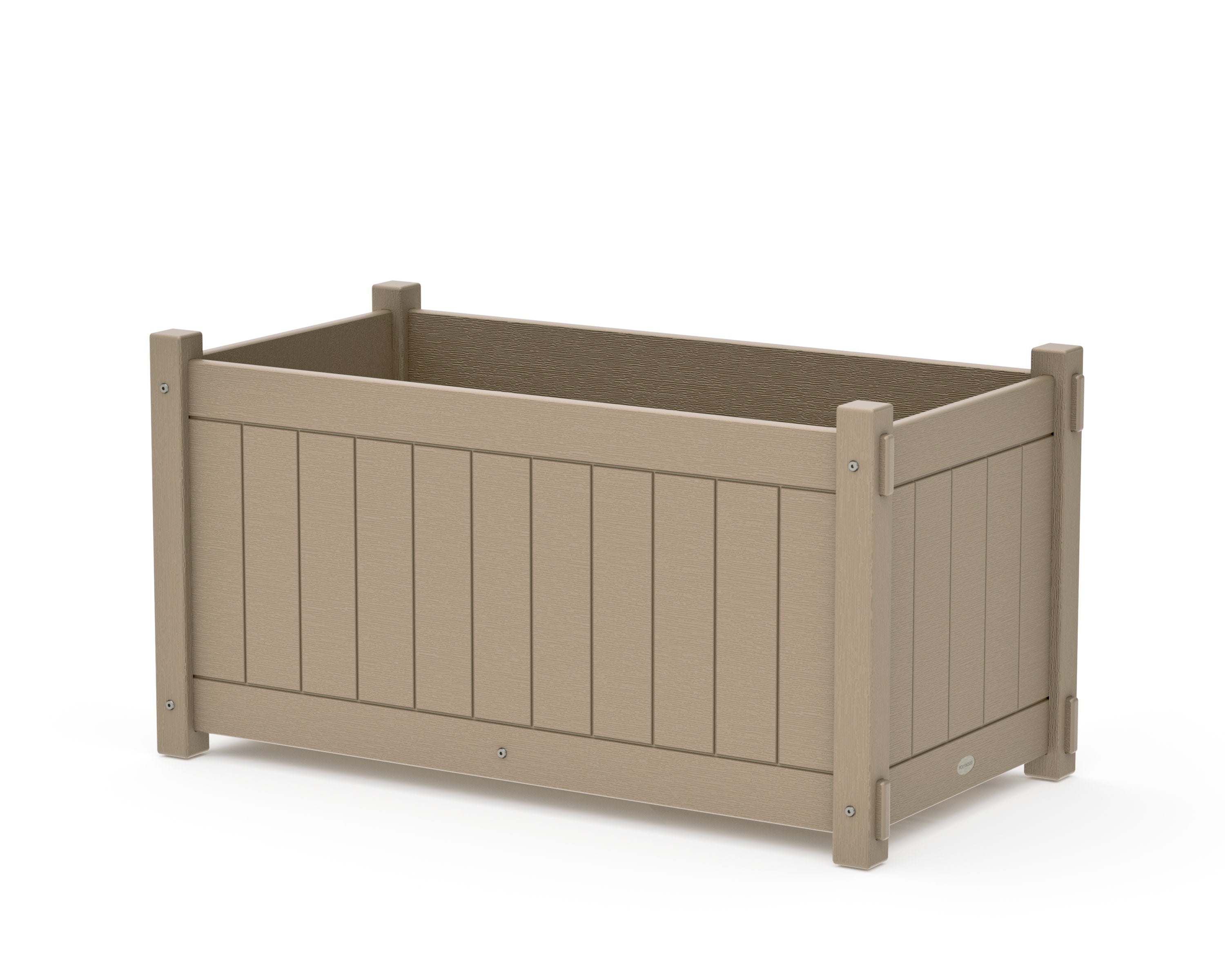 Vineyard Large Rectangle Double Planter Box in Vintage Sahara