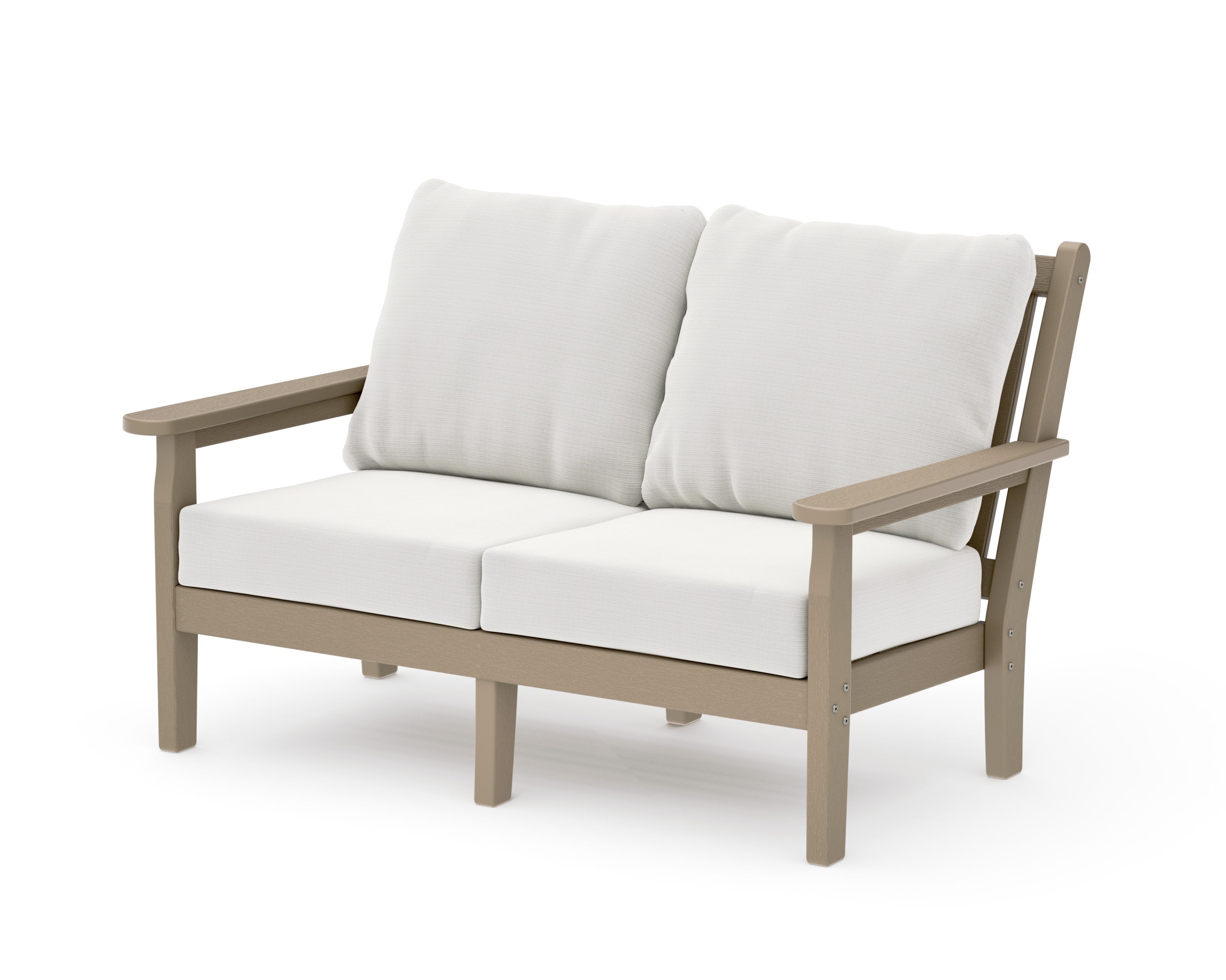 Chippendale Deep Seating Loveseat in Vintage Sahara / Natural Linen