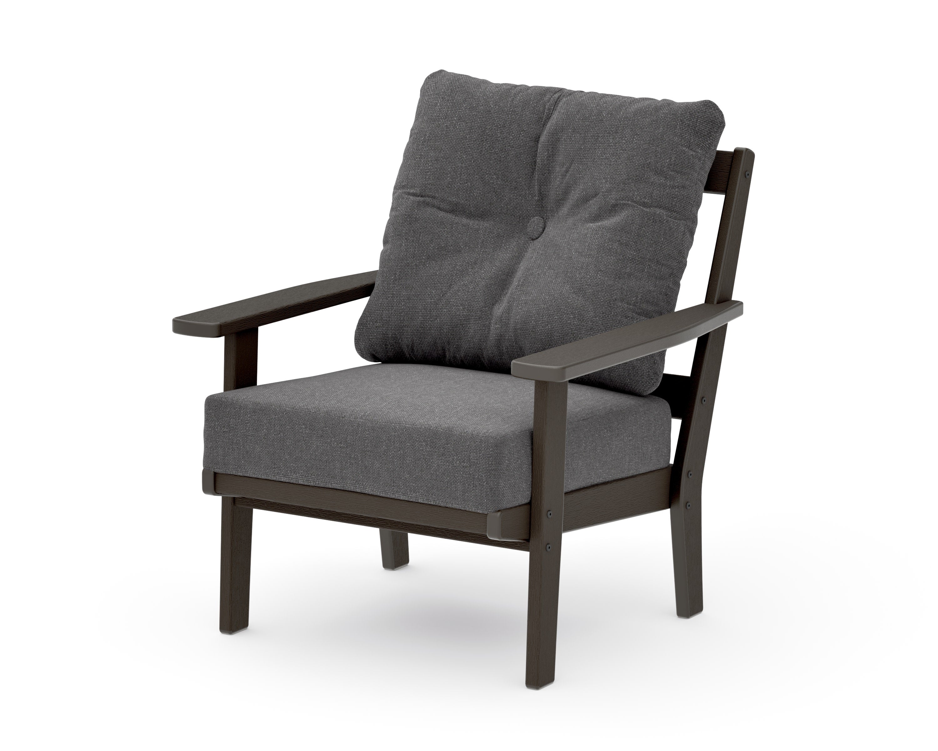 Oxford Deep Seating Chair in Vintage Coffee / Ash Charcoal