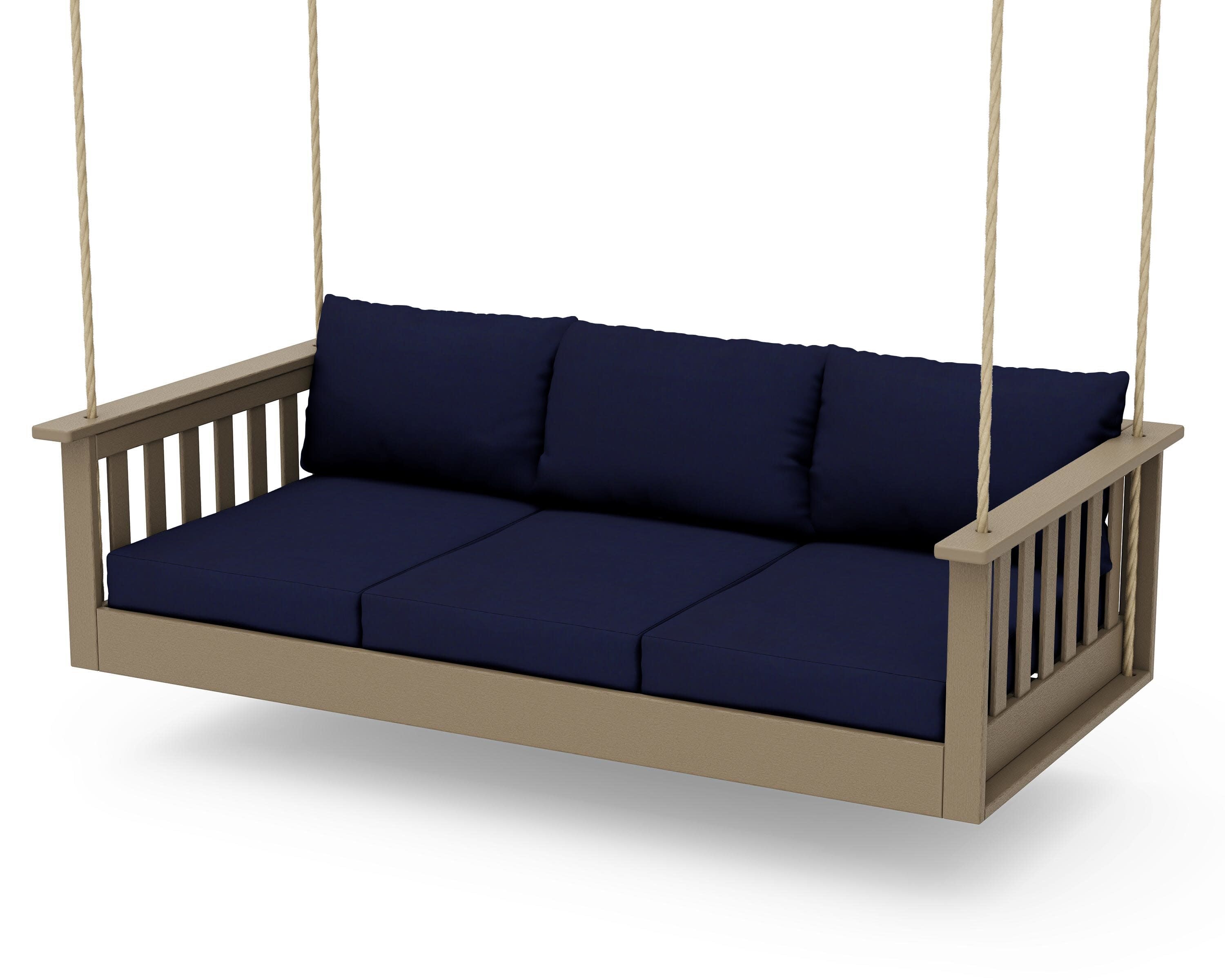 Vineyard Daybed Swing in Vintage Sahara / Navy