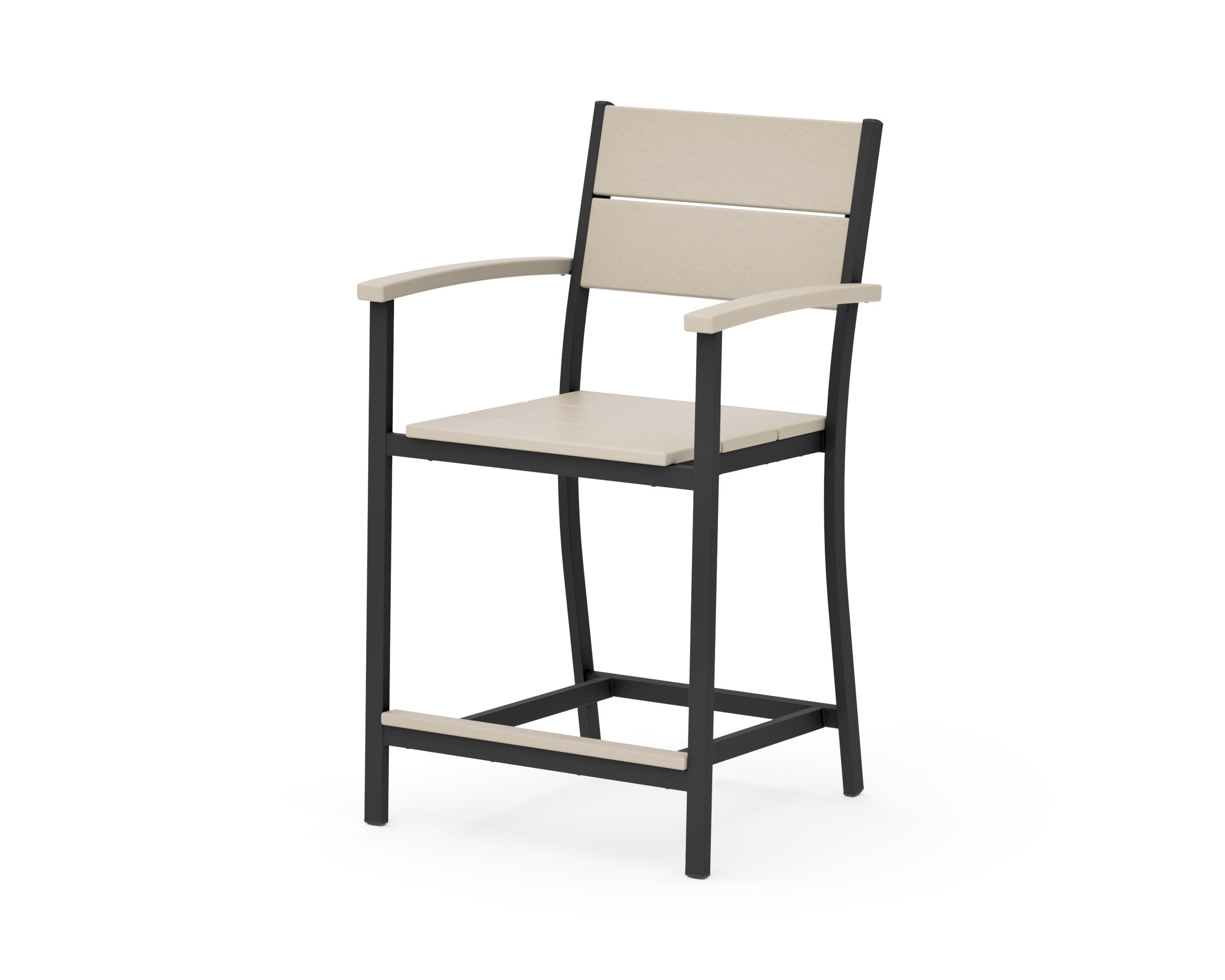 Main Street Counter Arm Chair in Black / Sand