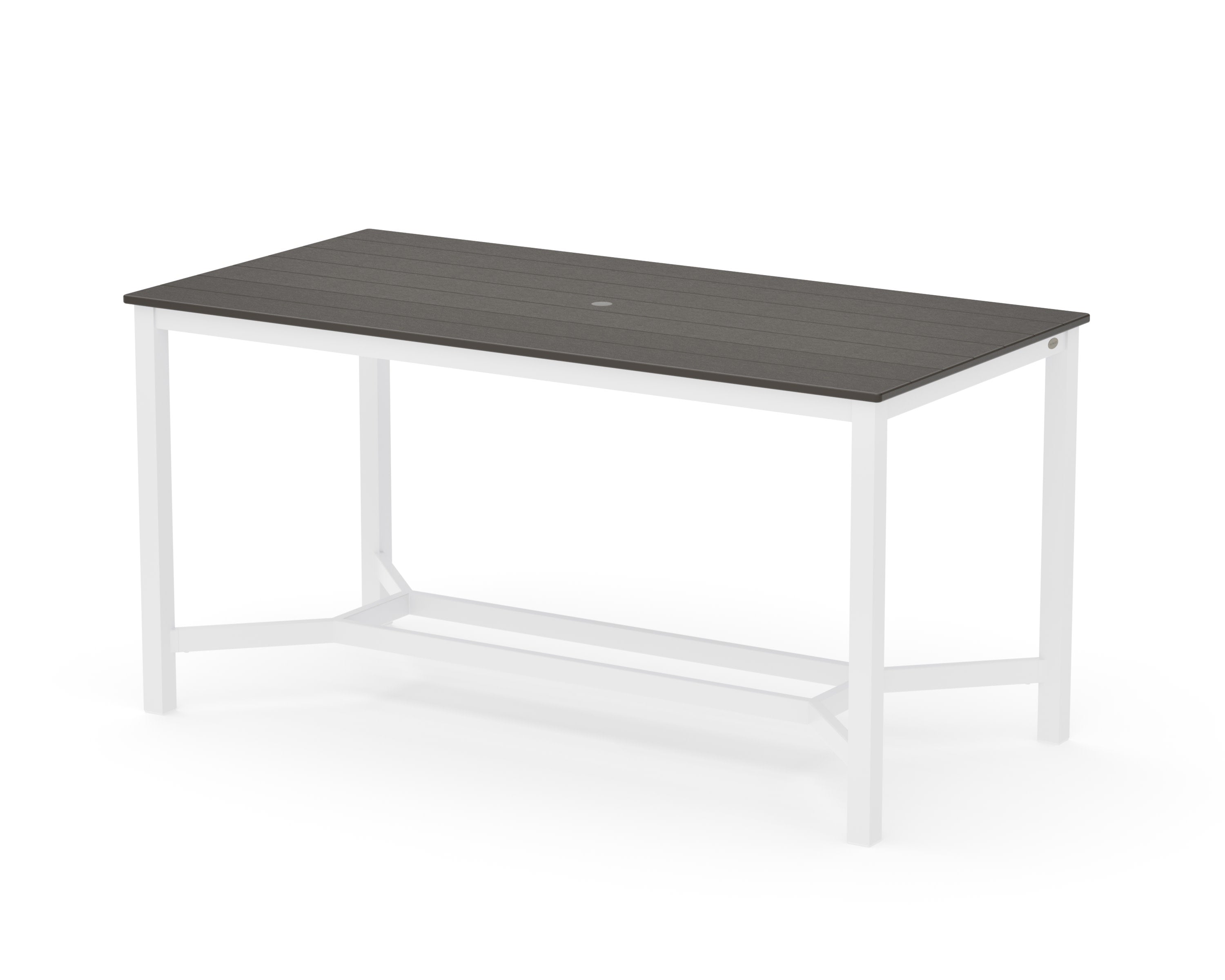 Main Street 36 x 72 Counter Table in White / Vintage Coffee