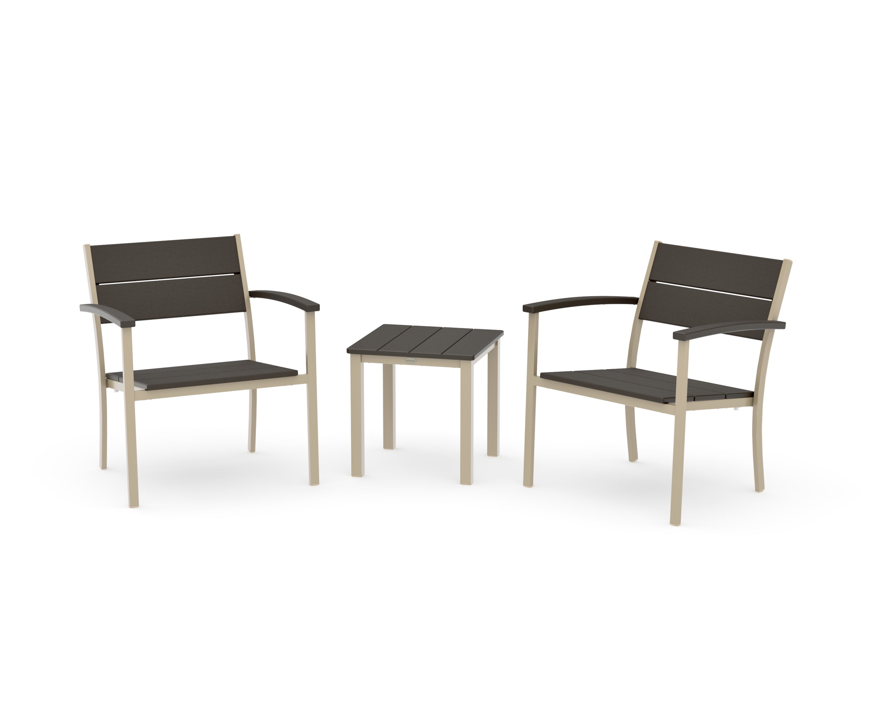 Main Street 3-Piece Lounge Chair Set in Sand / Vintage Coffee