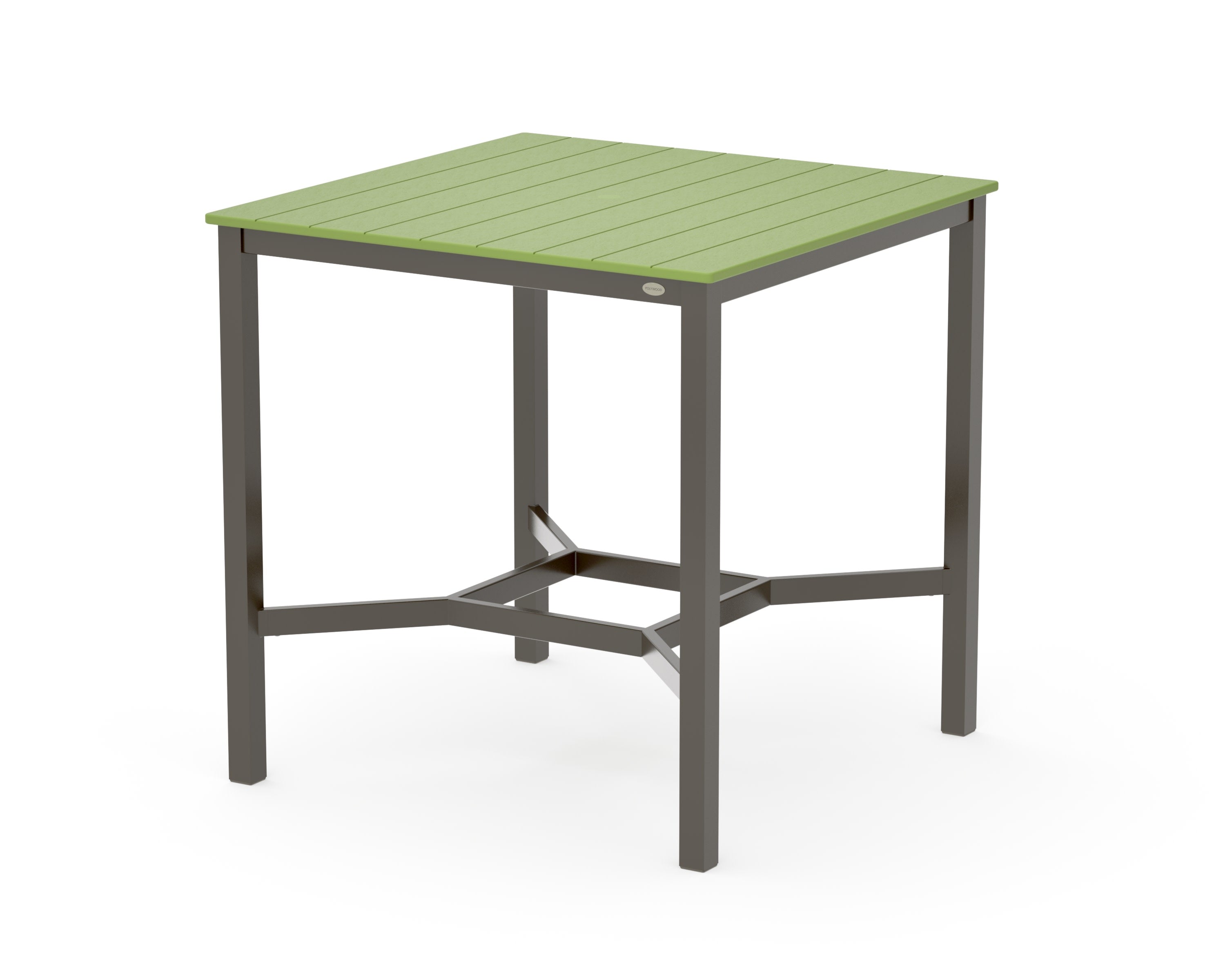 Main Street 42 x 42 Bar Table in Bronze / Lime