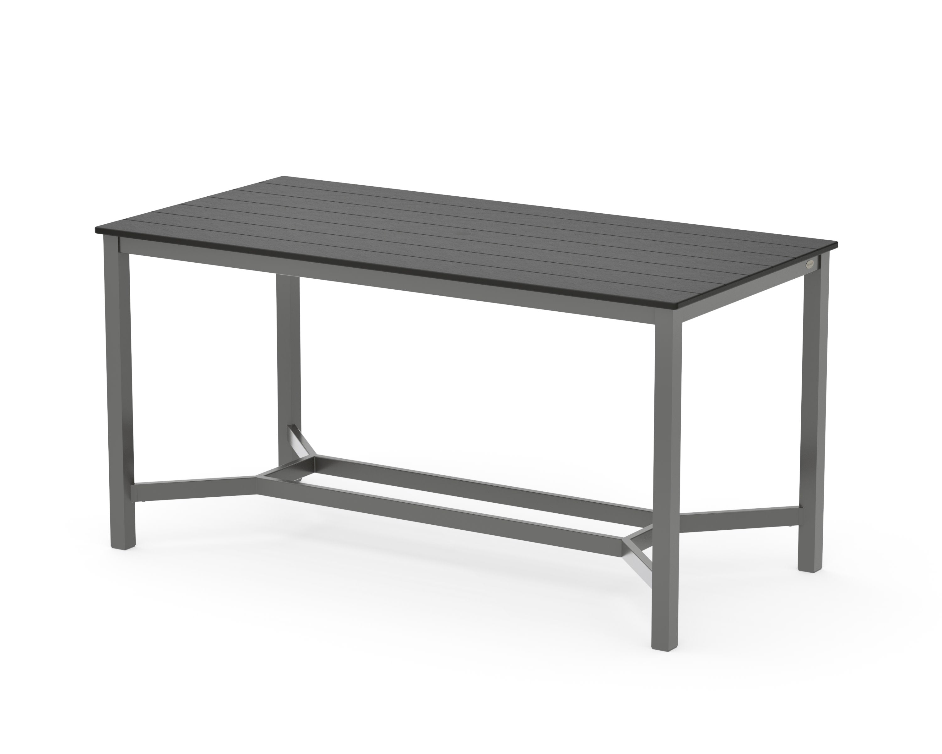 Main Street 36 x 72 Counter Table in Charcoal / Black