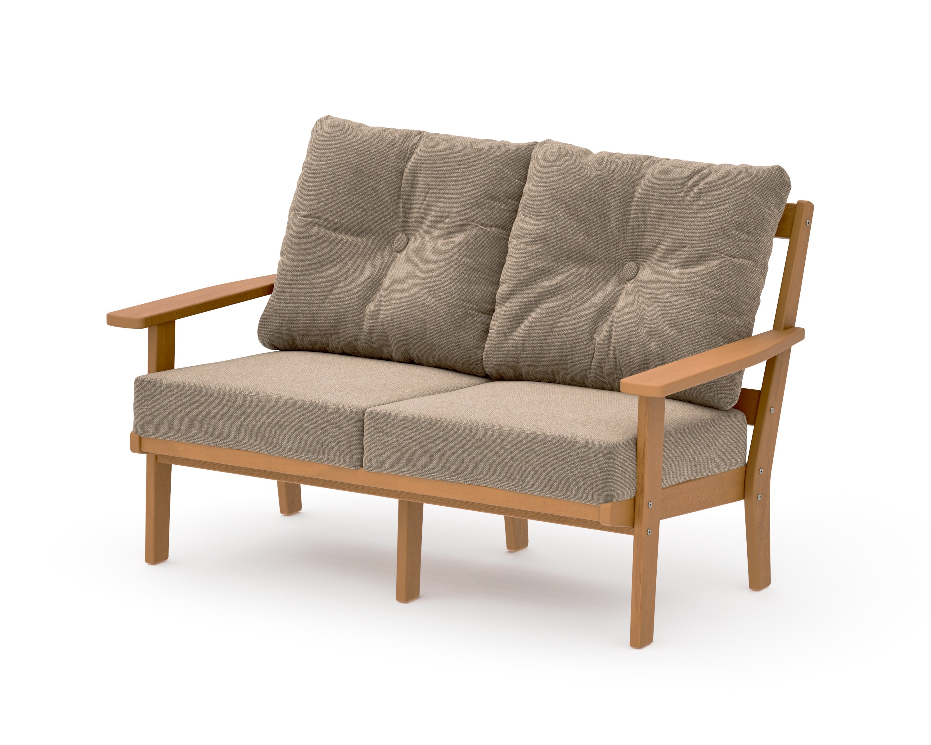 Oxford Deep SeatingLoveseat in Natural / Spiced Burlap