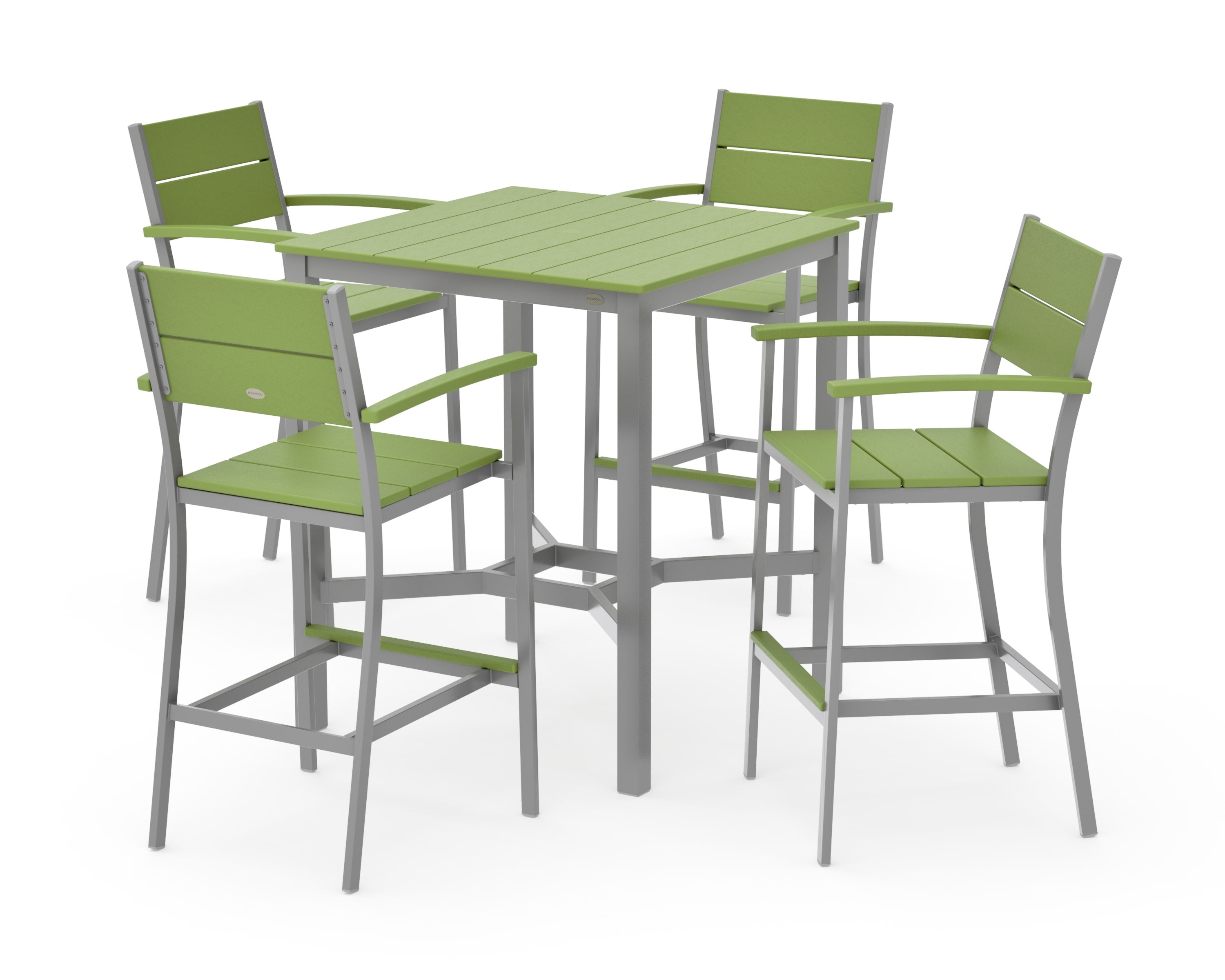 Main Street 5-Piece Bar Set in Silver / Lime