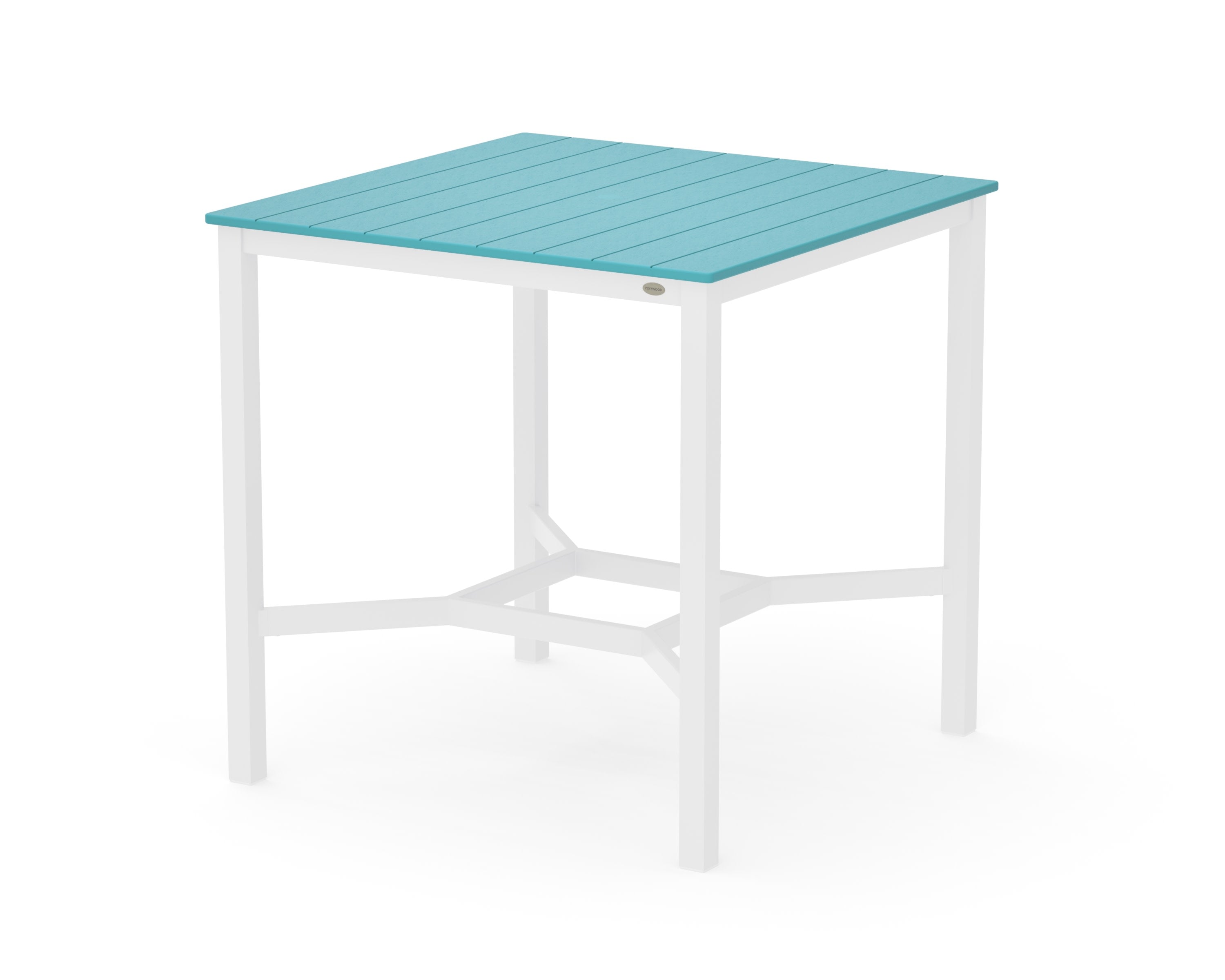 Main Street 42 x 42 Bar Table in White / Aruba