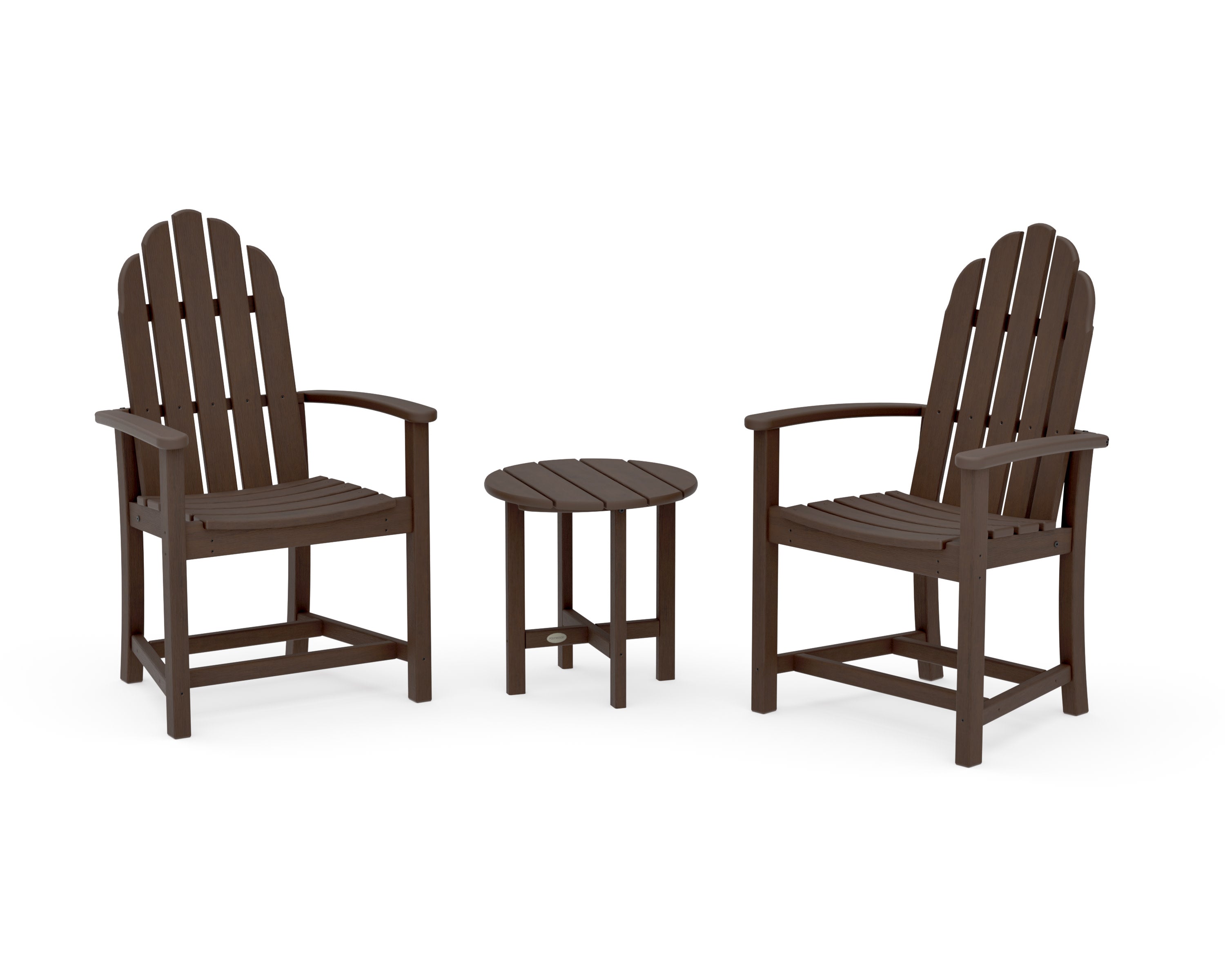 Classic 3-Piece Upright Adirondack Chair Set in Kona