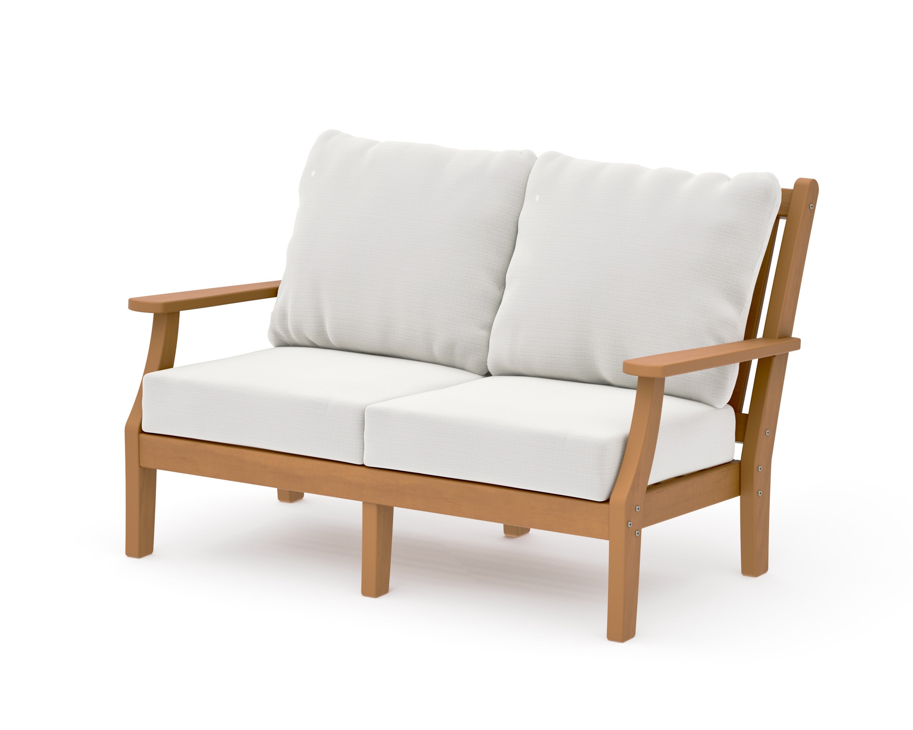 Wovendale Deep Seating Loveseat in Natural / Natural Linen