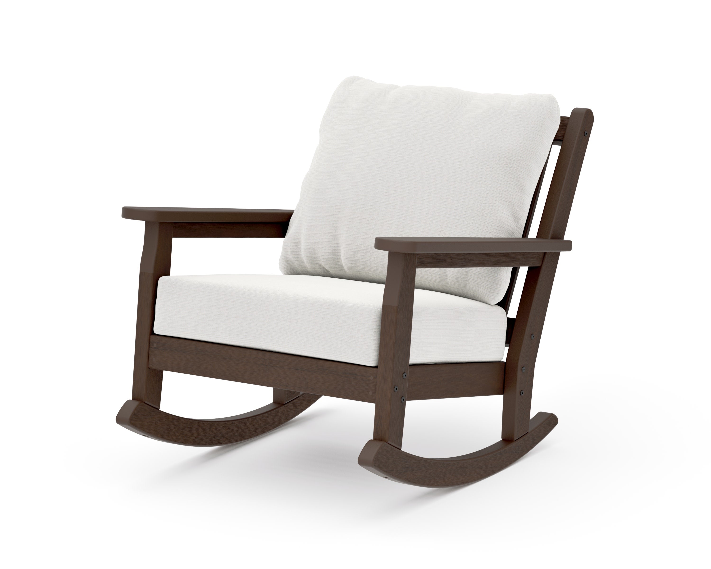 Chippendale Deep Seating Rocking Chair in Kona / Natural Linen