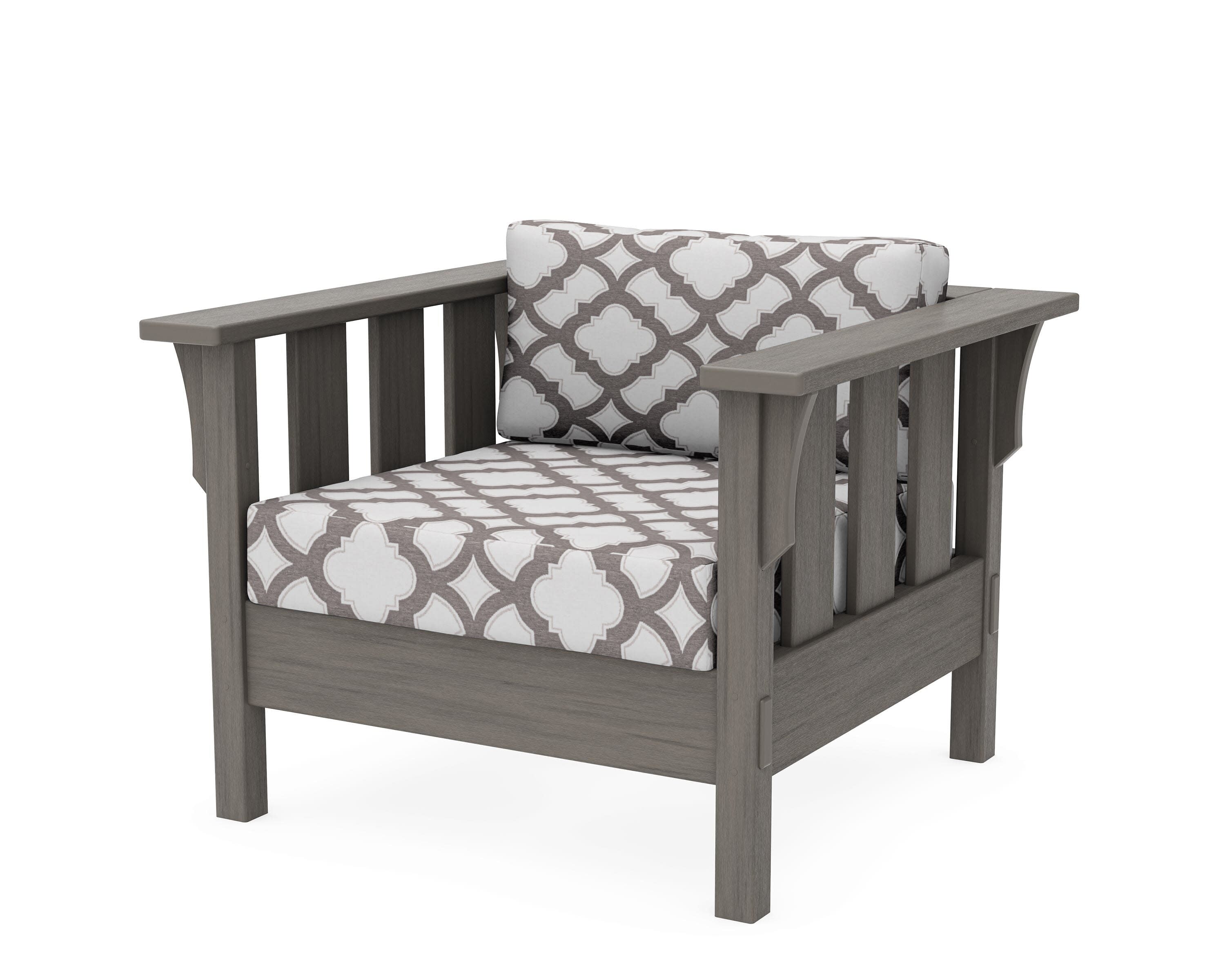 Acadia Deep Seating Chair in Driftwood / Trellis Grey Mist